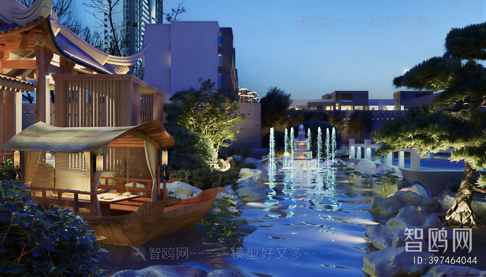 New Chinese Style Courtyard/landscape