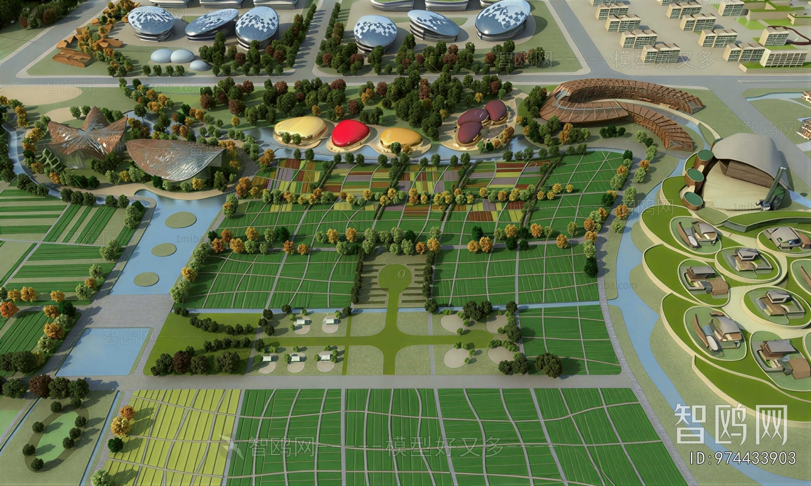 Modern Architectural Bird's-eye View Planning