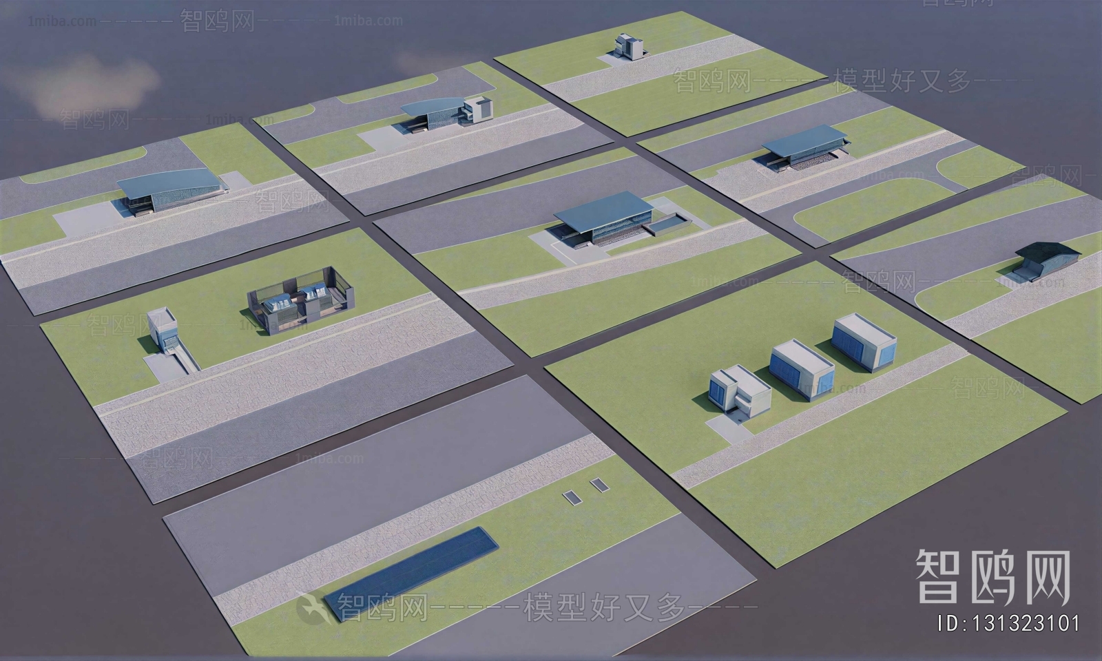 Modern Architectural Bird's-eye View Planning