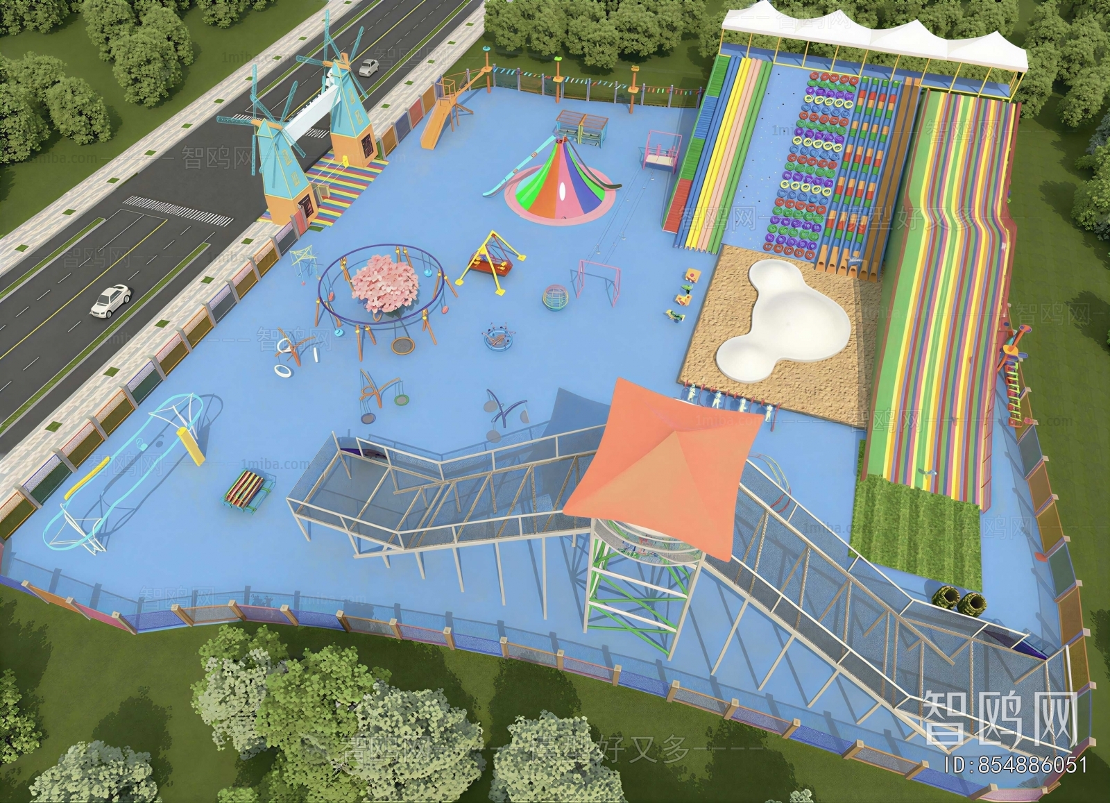 Modern Outdoor Space In Kindergarten