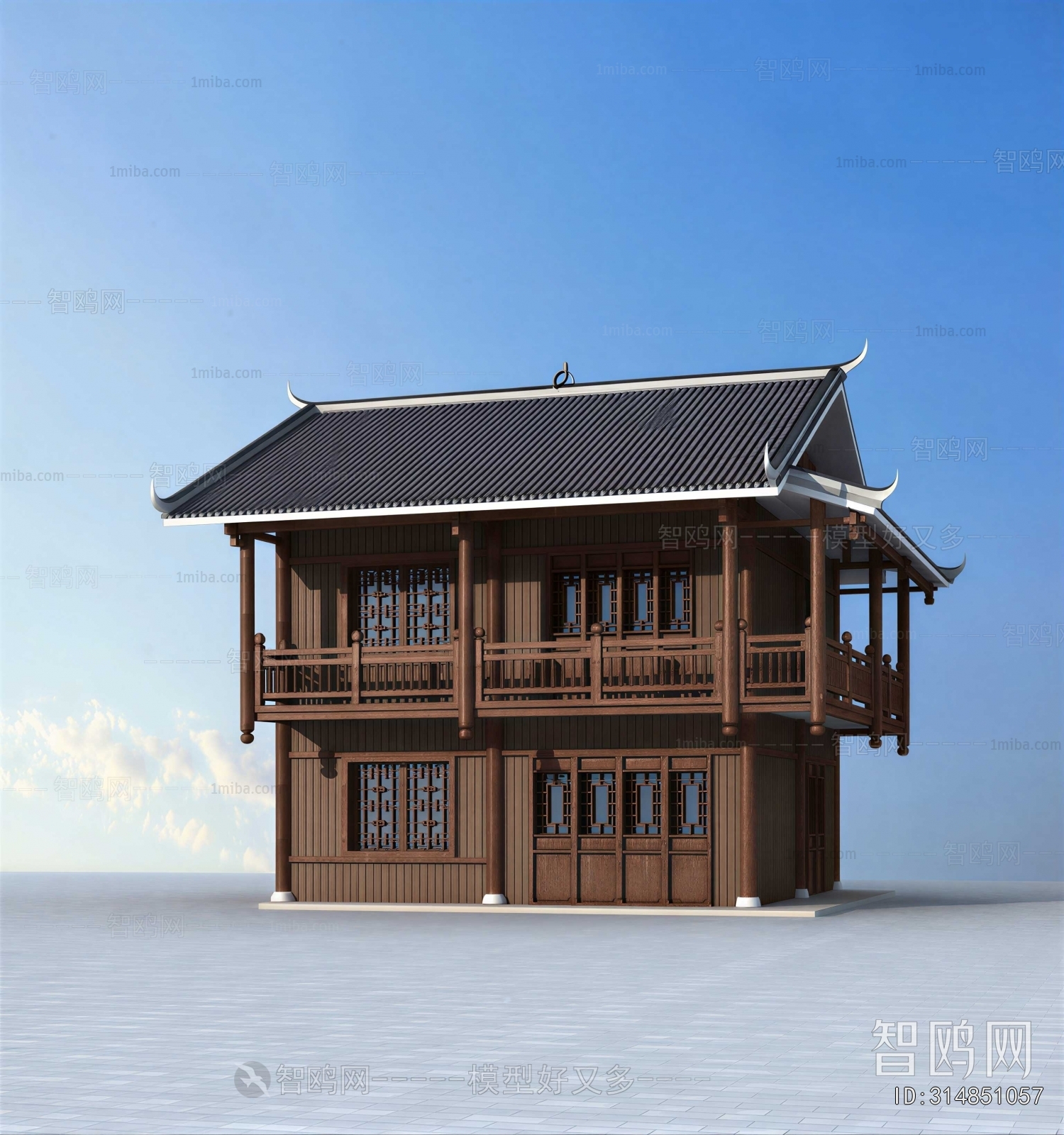 Chinese Style Appearance Of Commercial Building