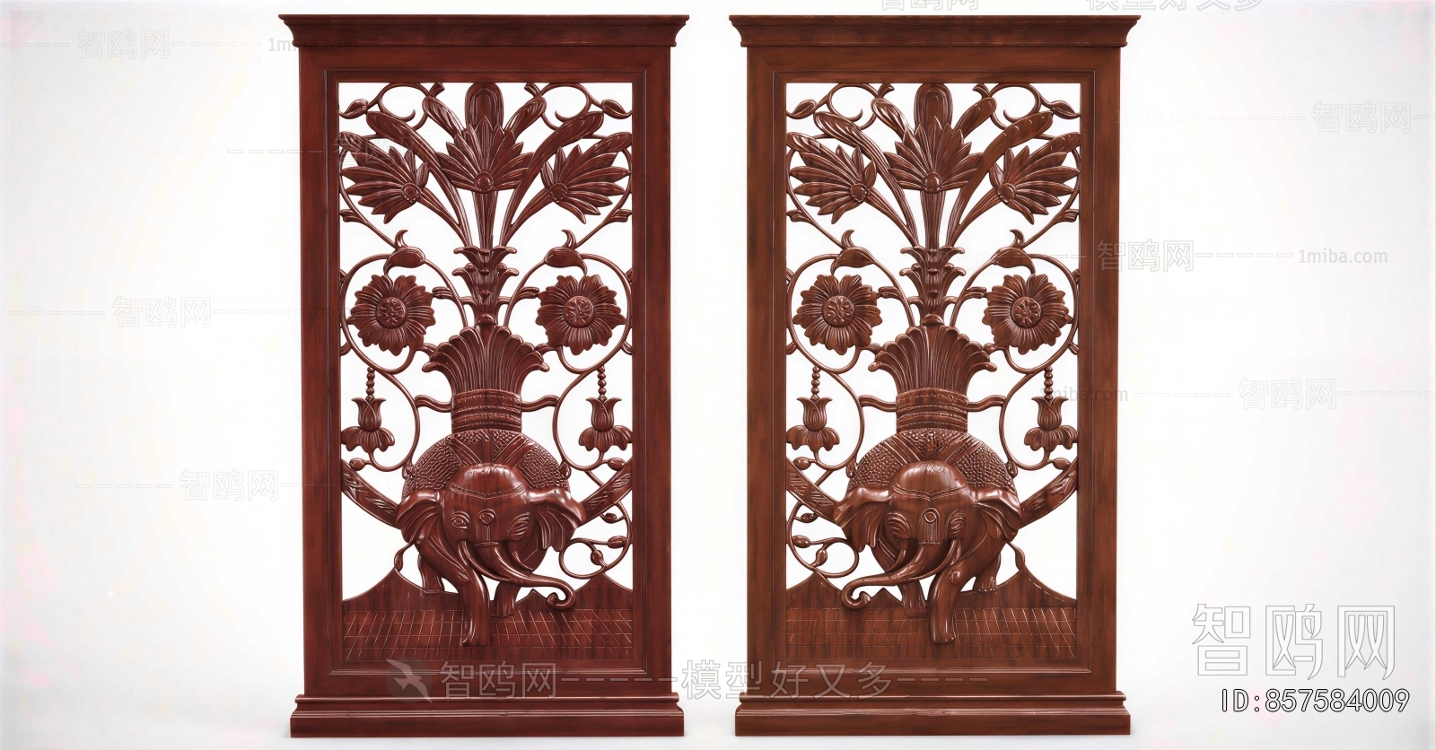 New Chinese Style Wooden Screen Partition