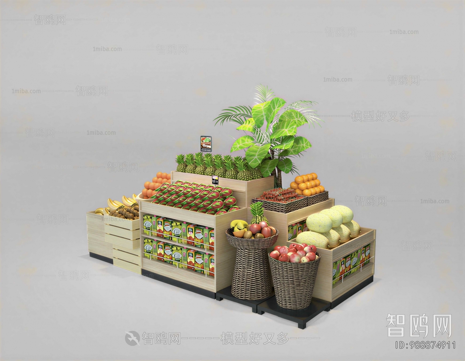 Modern Supermarket Shelf