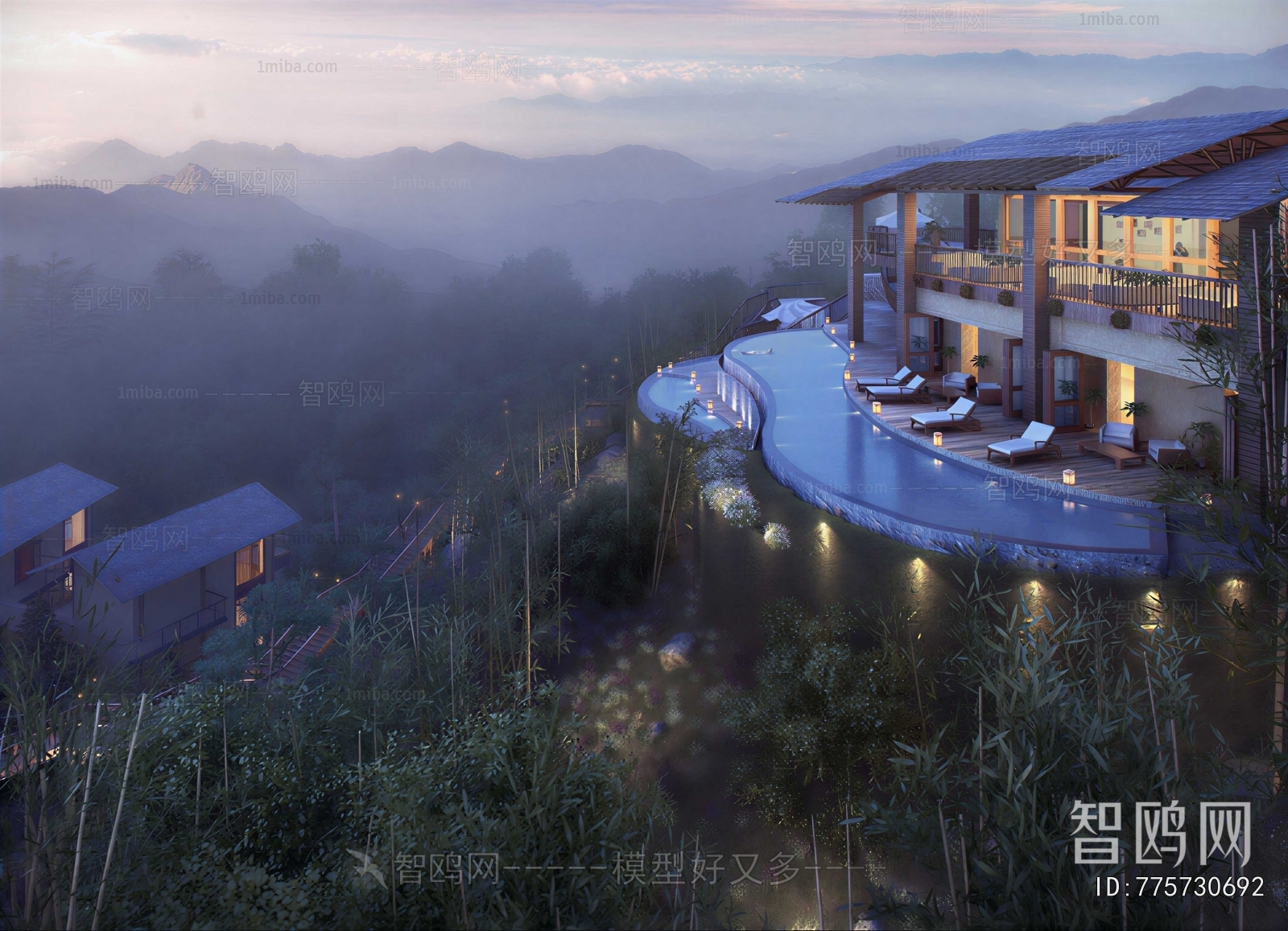 New Chinese Style Appearance Of Commercial Building