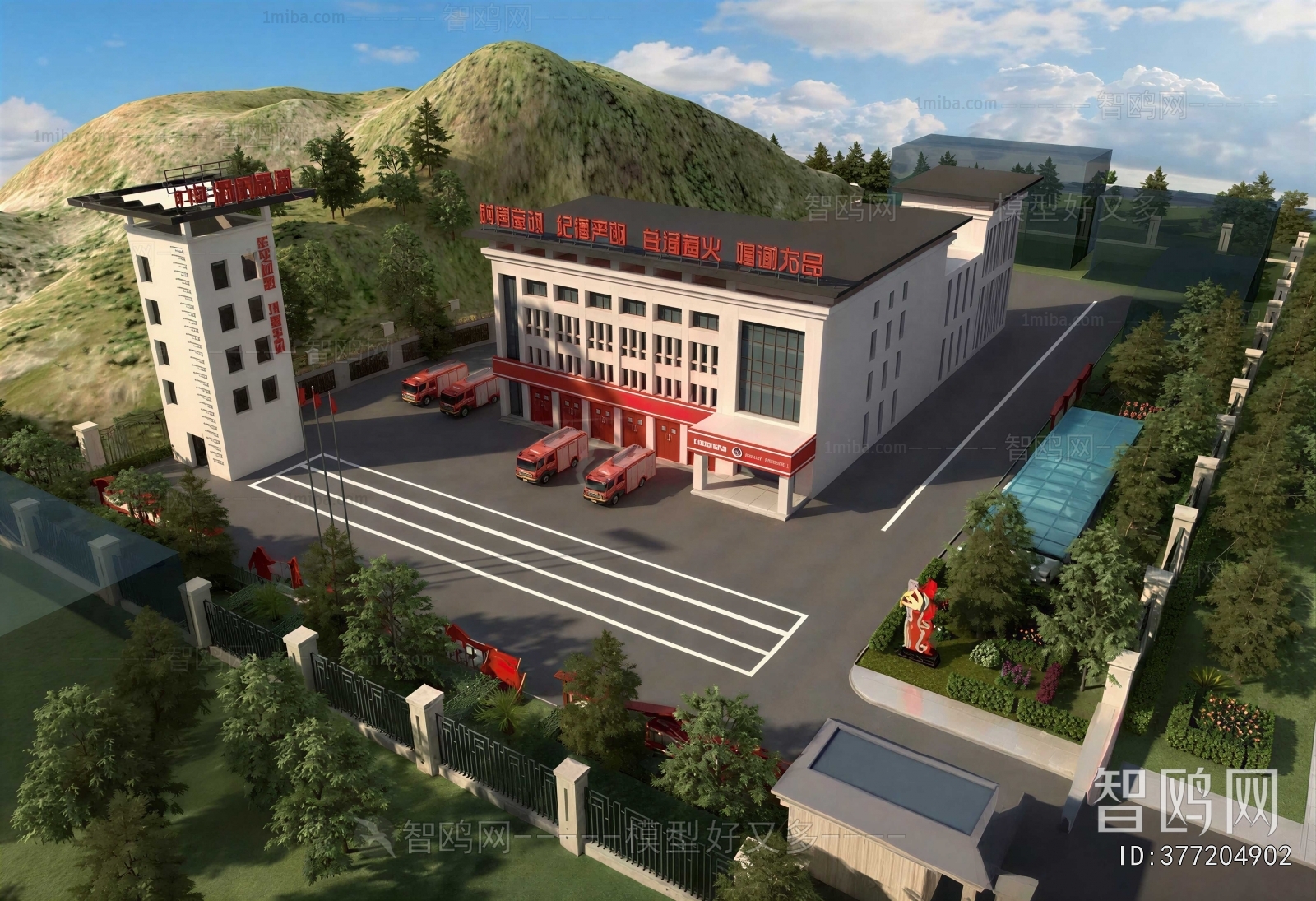 Modern Architectural Bird's-eye View Planning