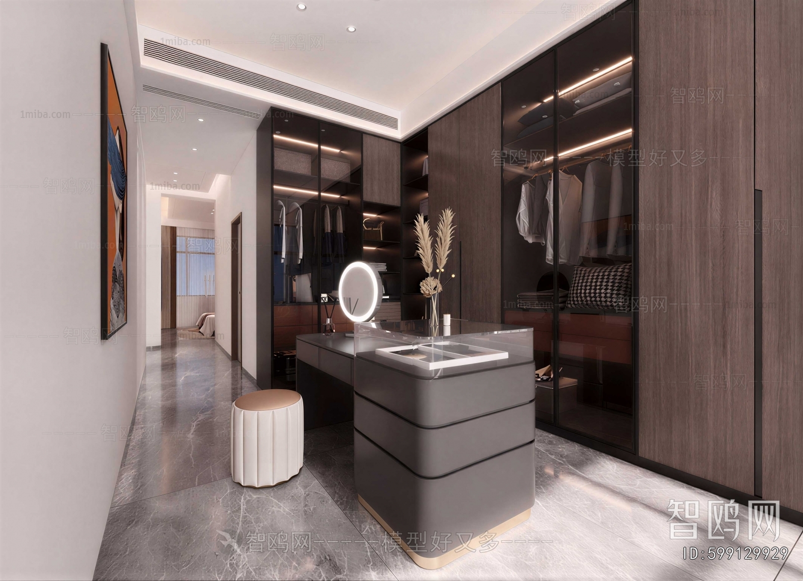 Modern Clothes Storage Area