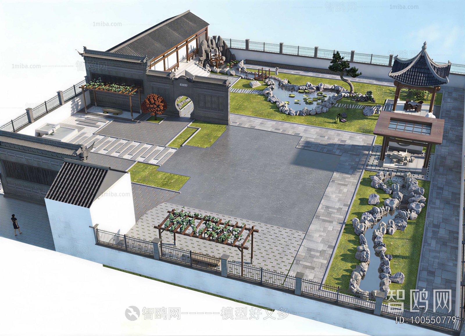 New Chinese Style Courtyard/landscape