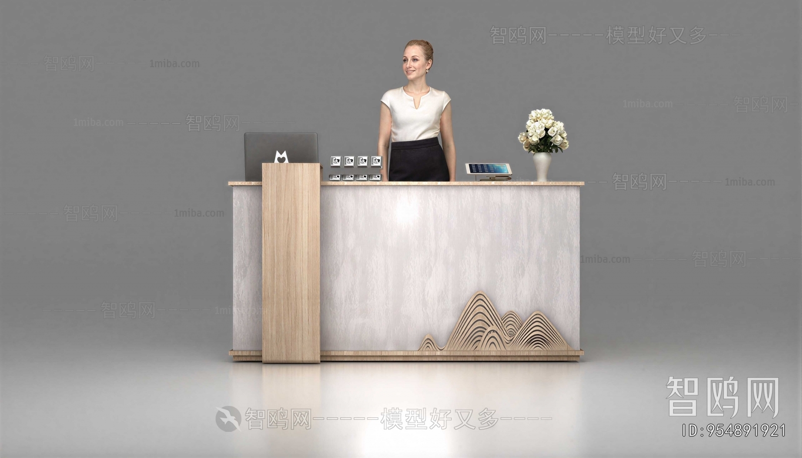 New Chinese Style Reception Desk