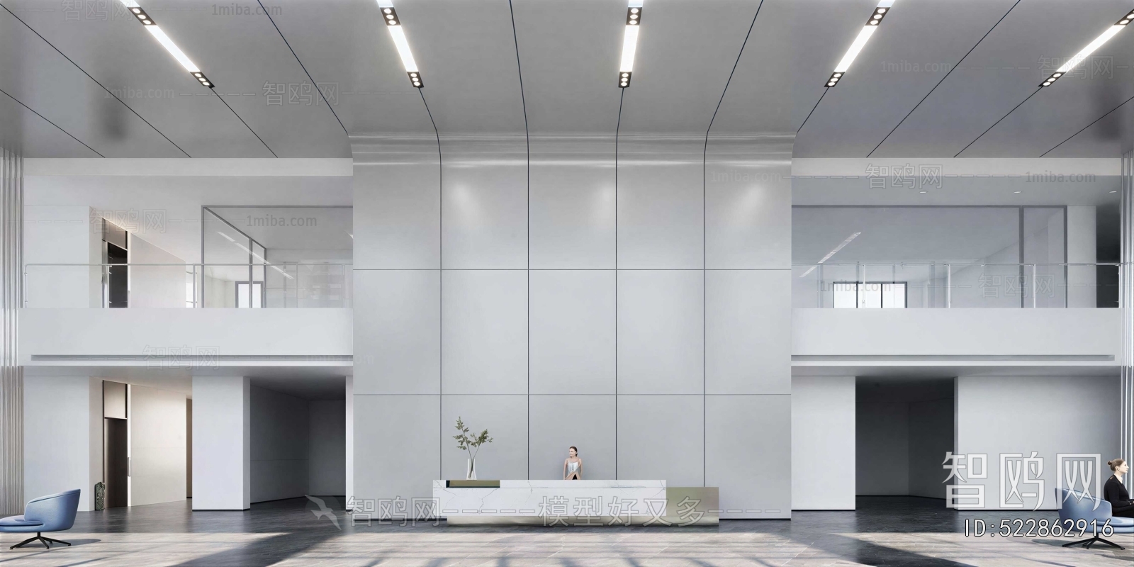 Modern Office Reception Desk