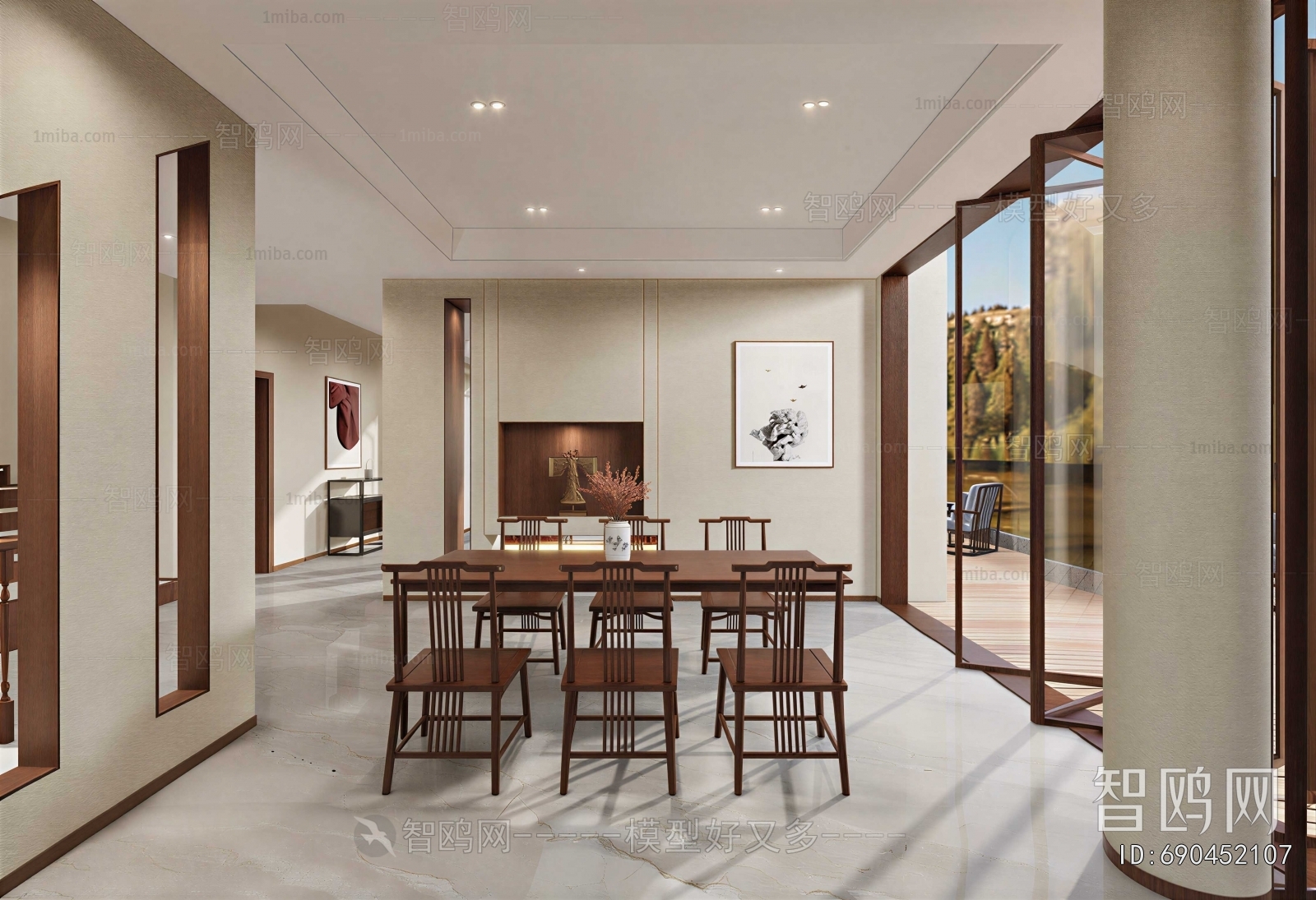 New Chinese Style Dining Room
