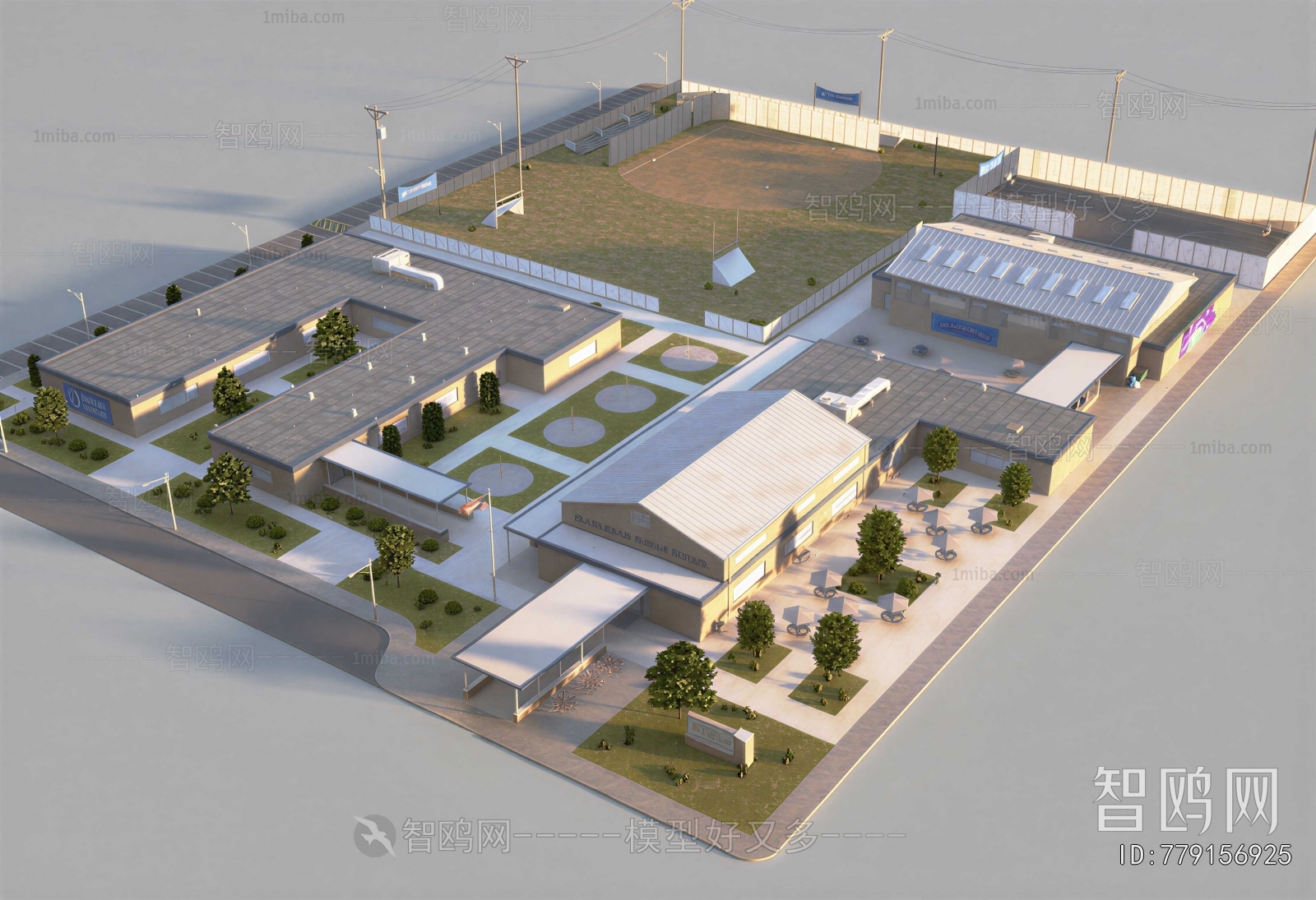 Modern Architectural Bird's-eye View Planning
