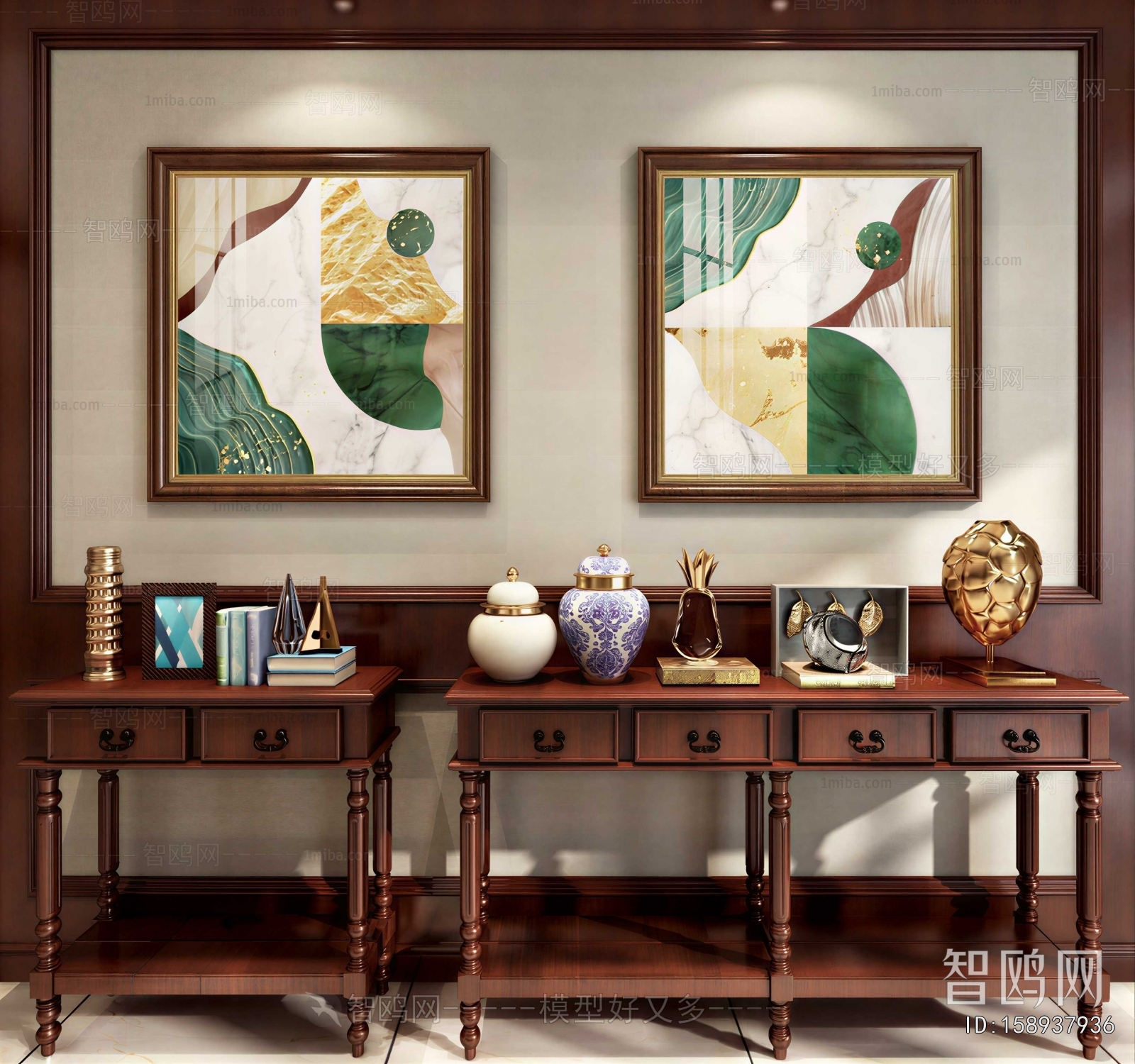 New Chinese Style Entrance Cabinet