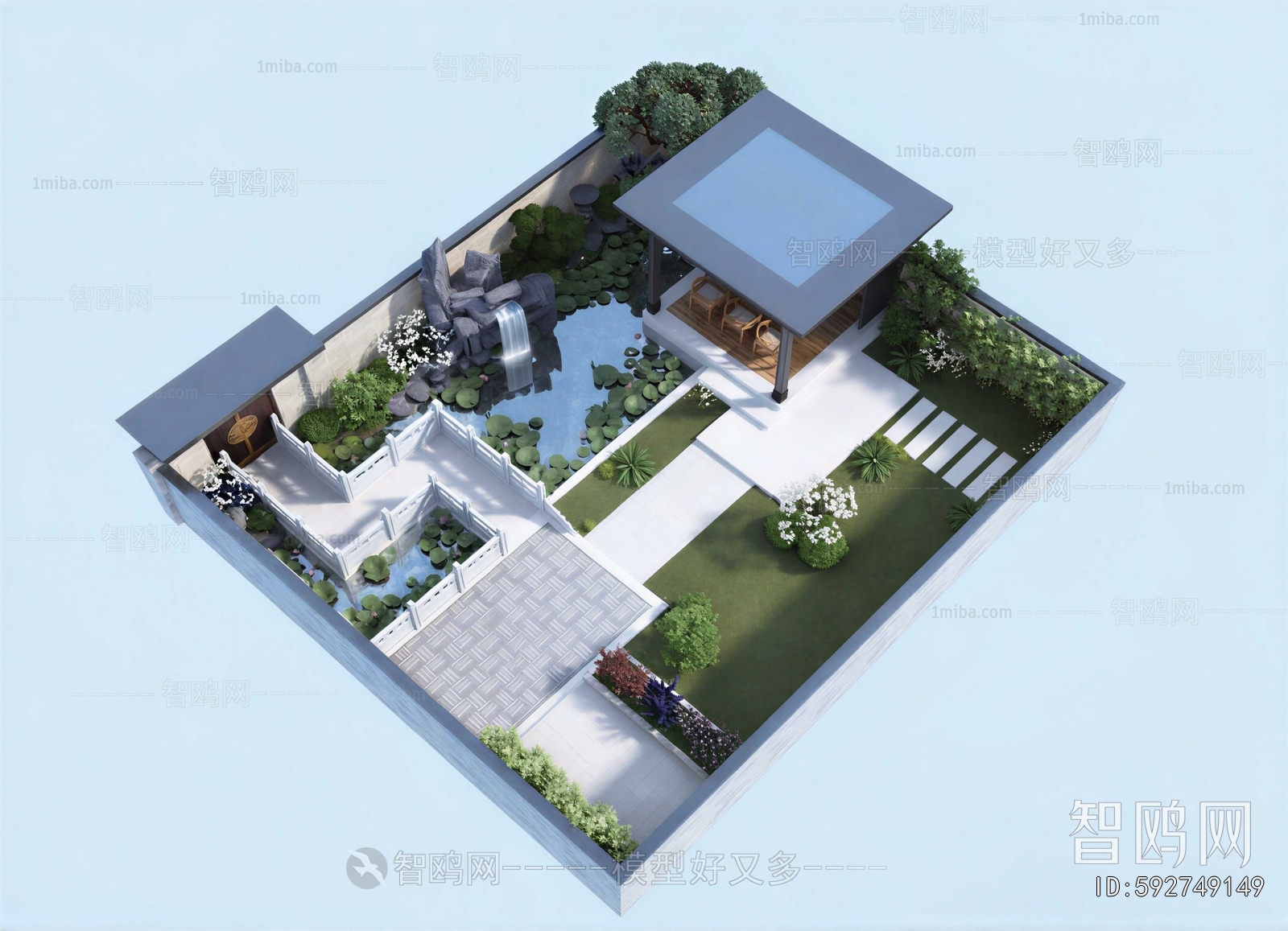 New Chinese Style Courtyard/landscape