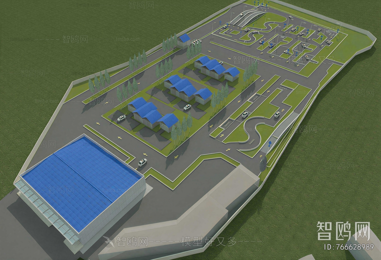 Modern Architectural Bird's-eye View Planning