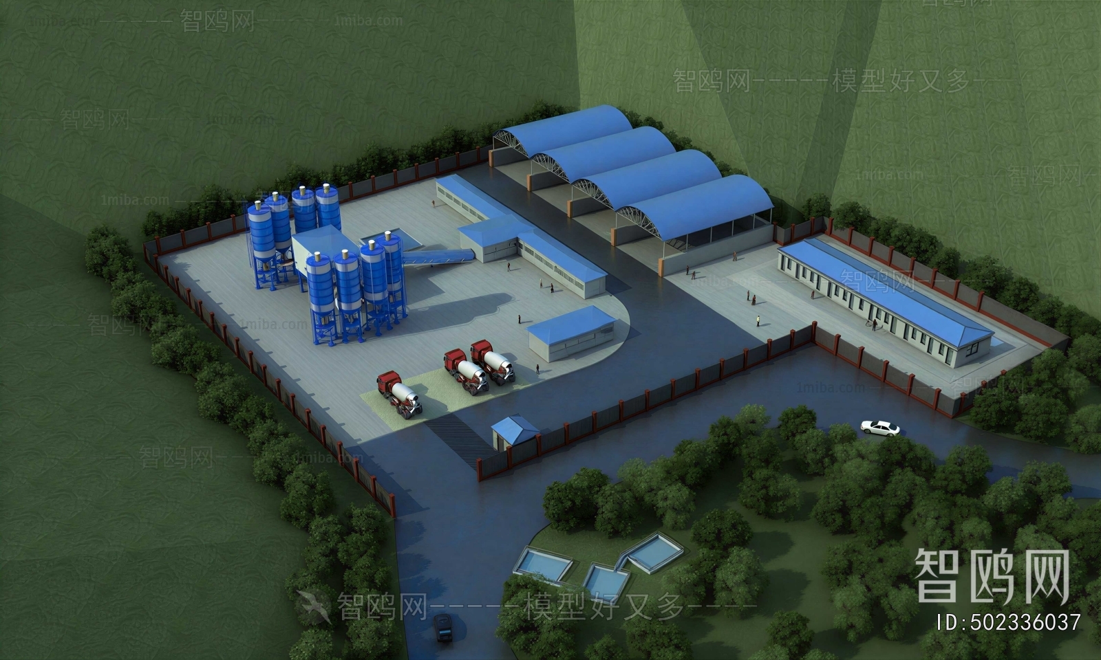Modern Architectural Bird's-eye View Planning