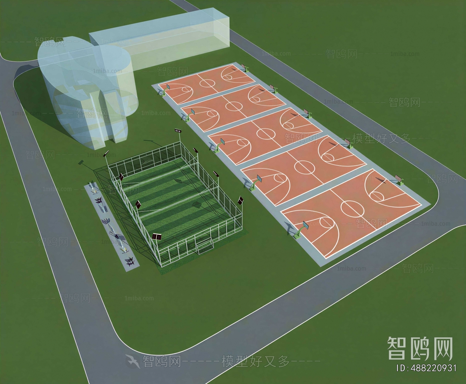 Modern Architectural Bird's-eye View Planning