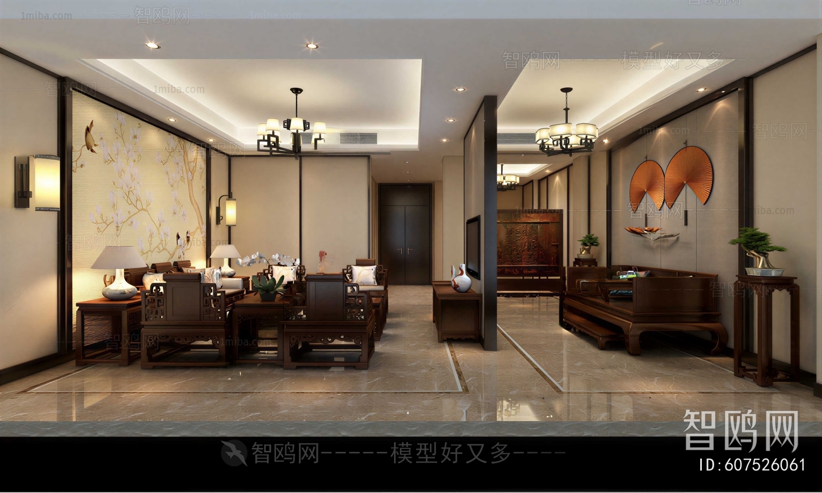 New Chinese Style A Living Room