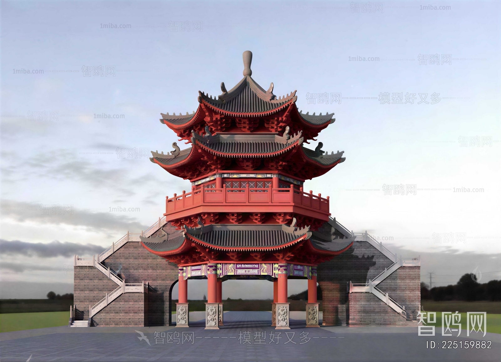 Chinese Style Ancient Architectural Buildings