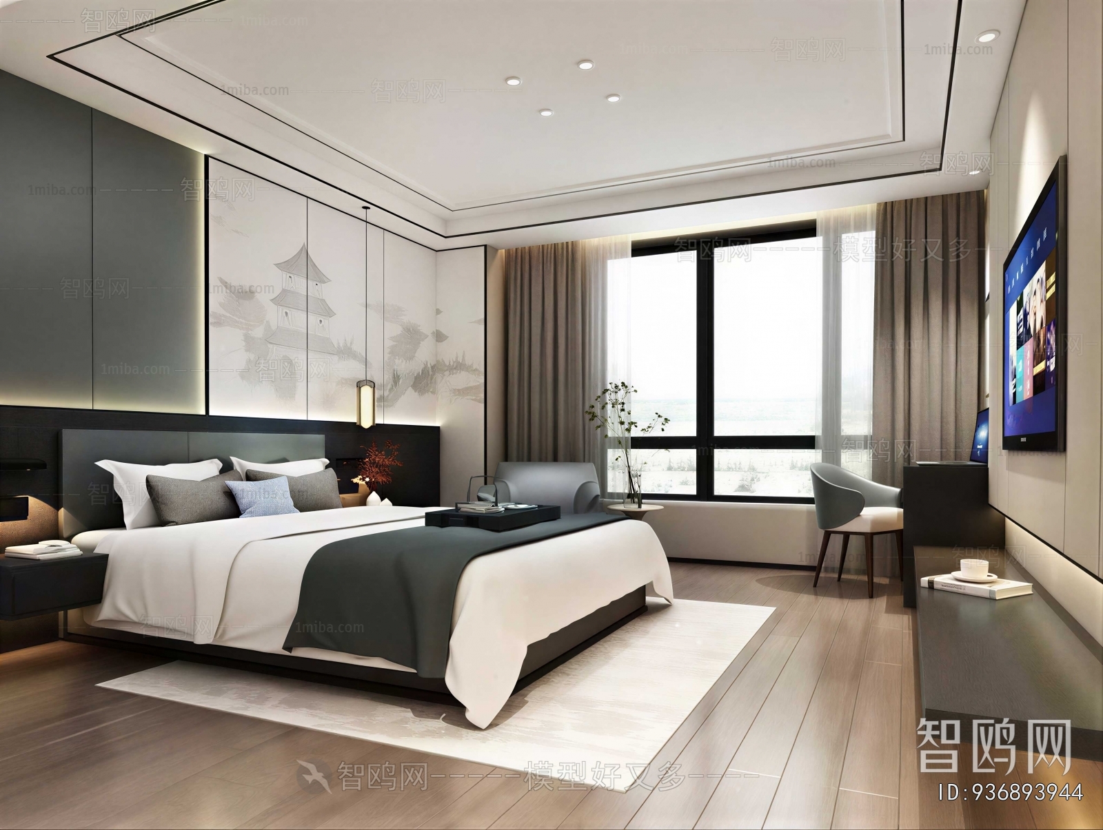 New Chinese Style Bedroom