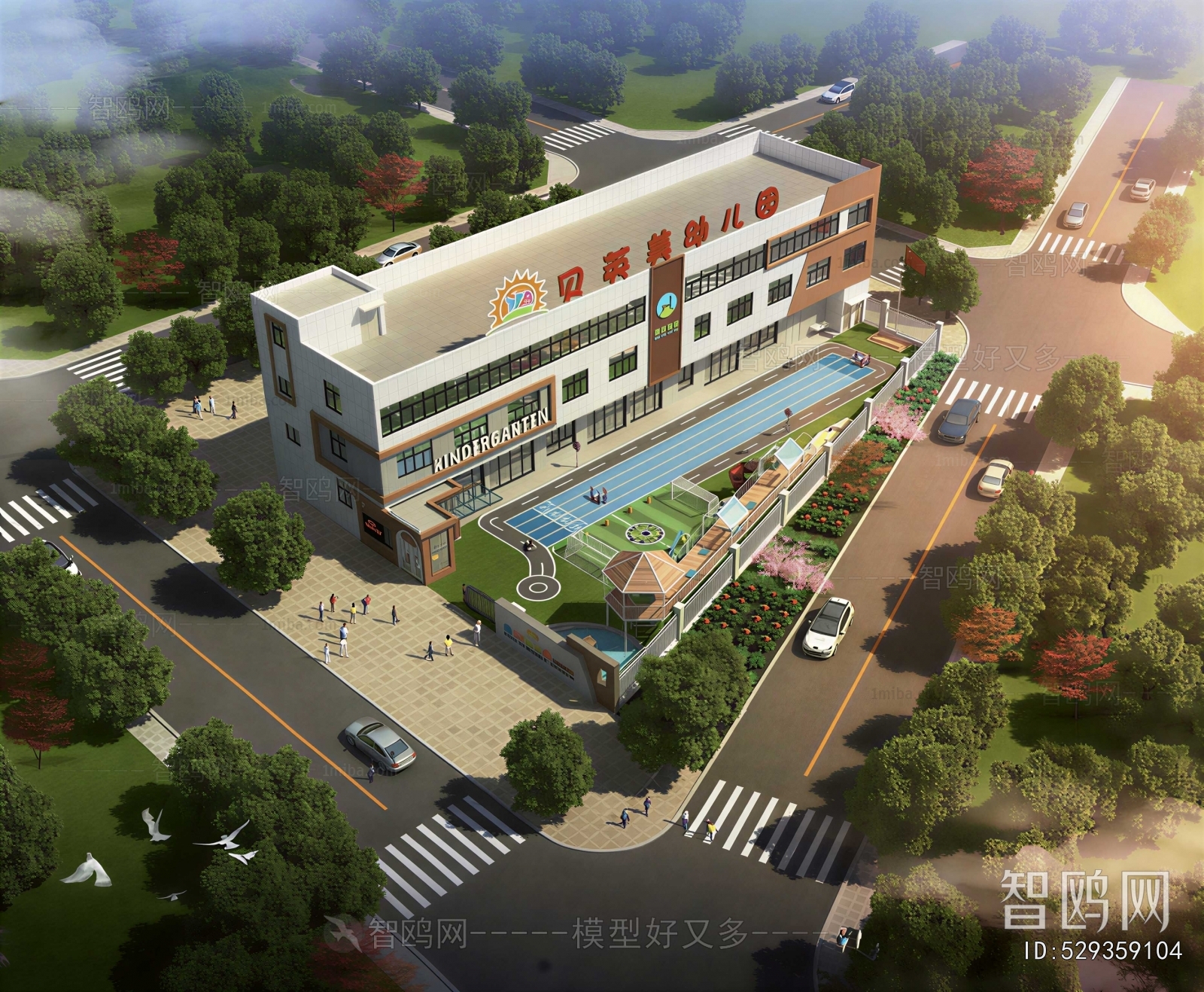 Modern Architectural Bird's-eye View Planning