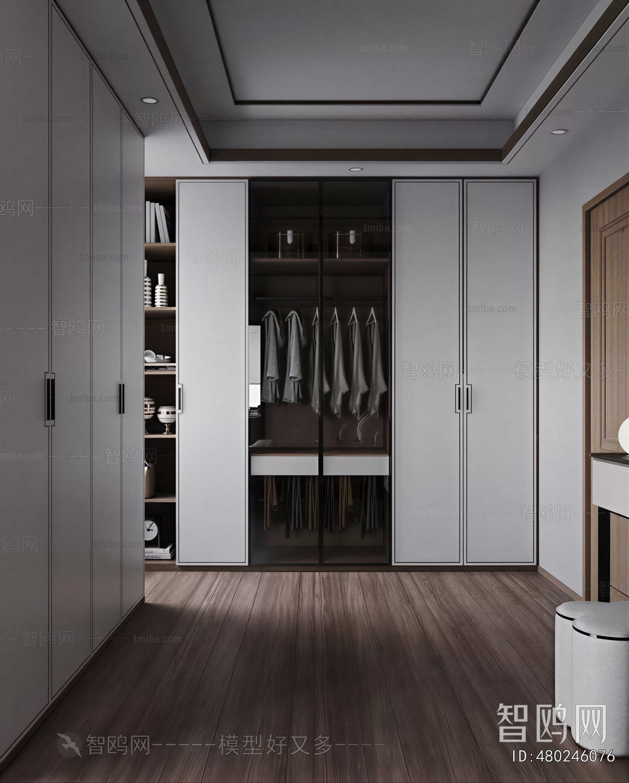 New Chinese Style Clothes Storage Area