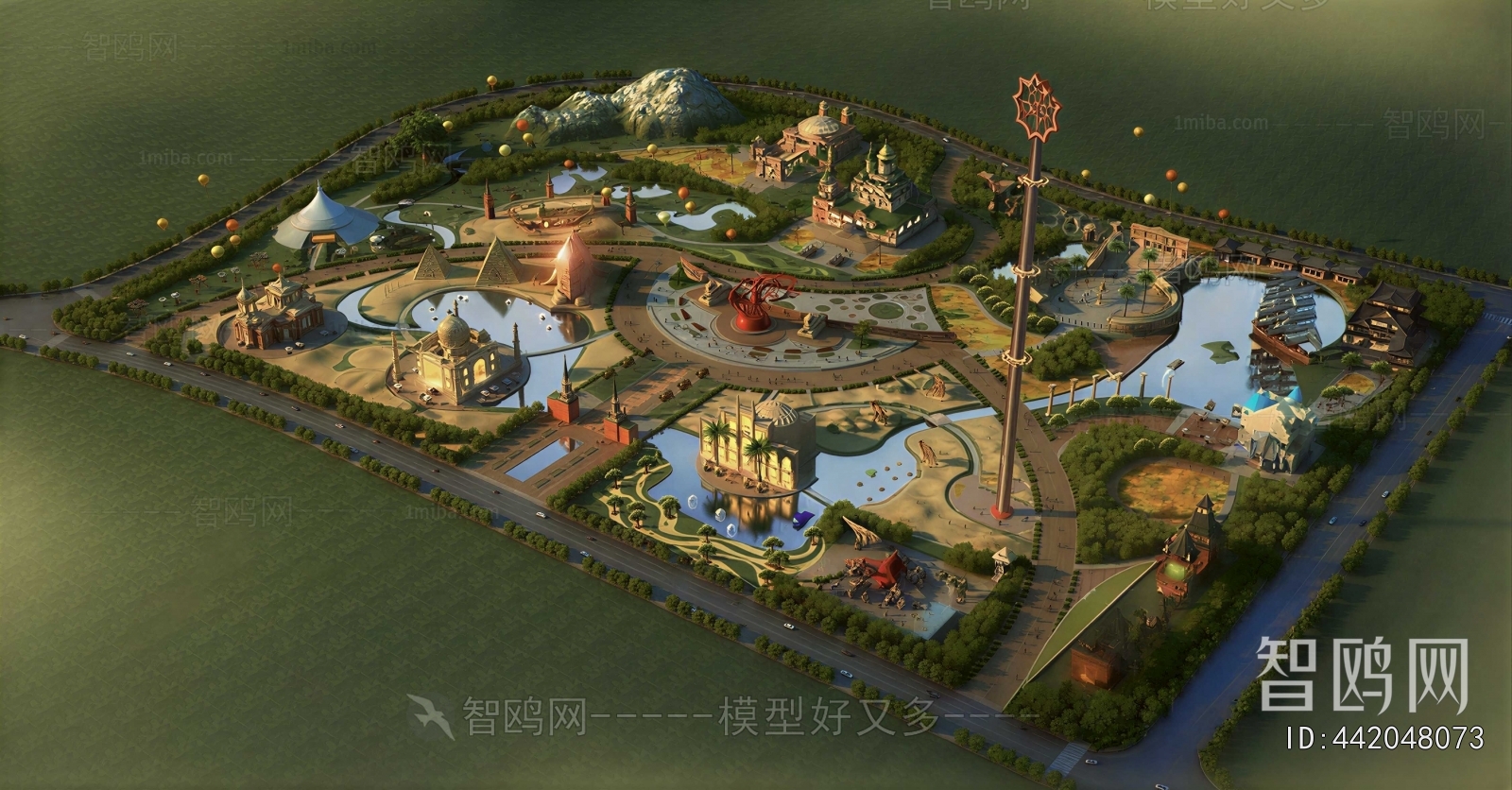 Modern Architectural Bird's-eye View Planning