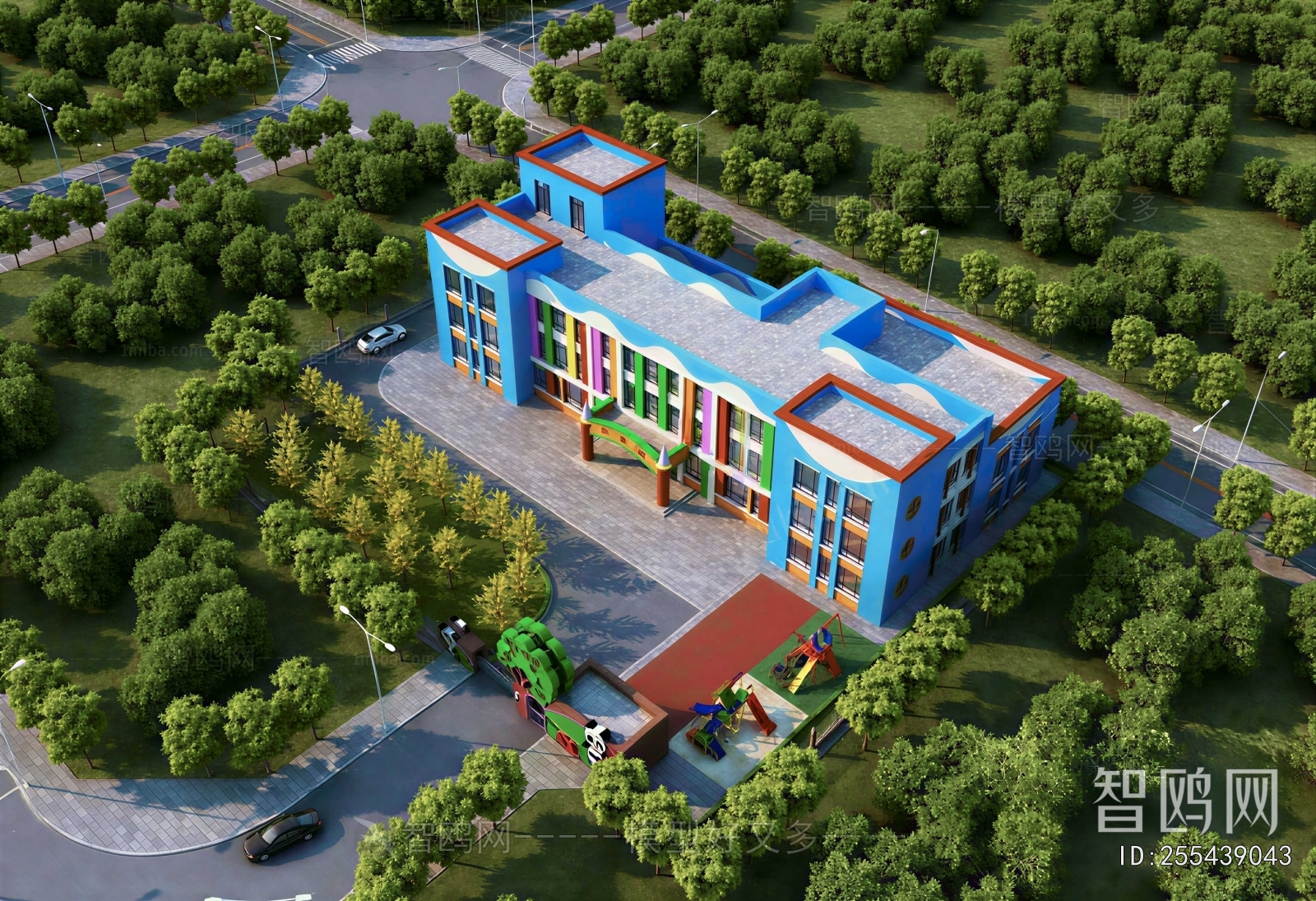 Modern Architectural Bird's-eye View Planning