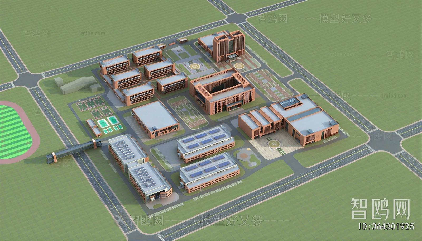 Modern Architectural Bird's-eye View Planning