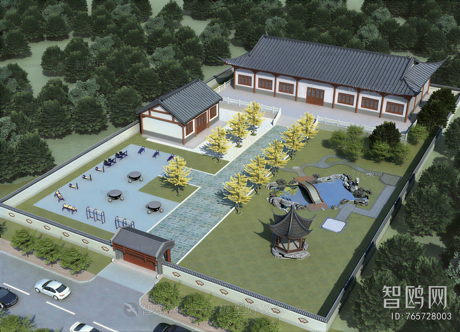New Chinese Style Courtyard/landscape
