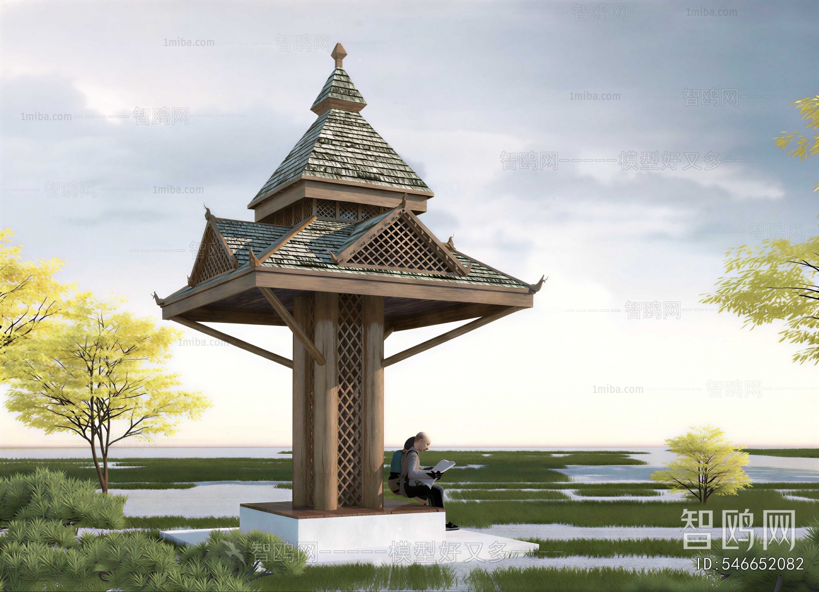 Southeast Asian Style Building Component