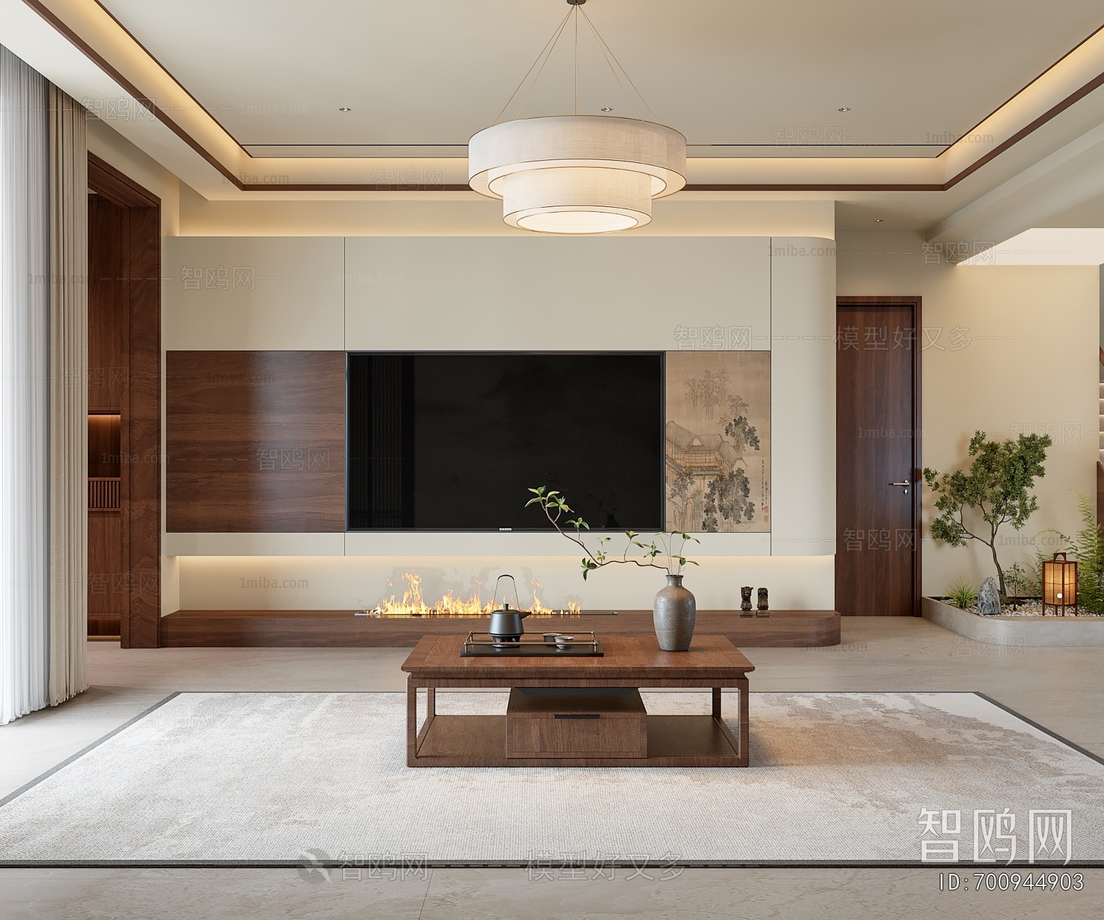 New Chinese Style A Living Room