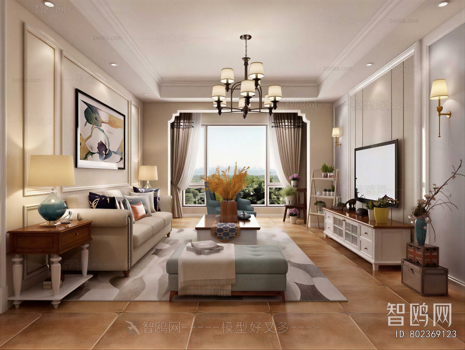 American Style A Living Room