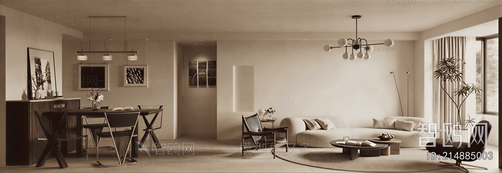 Wabi-sabi Style A Living Room