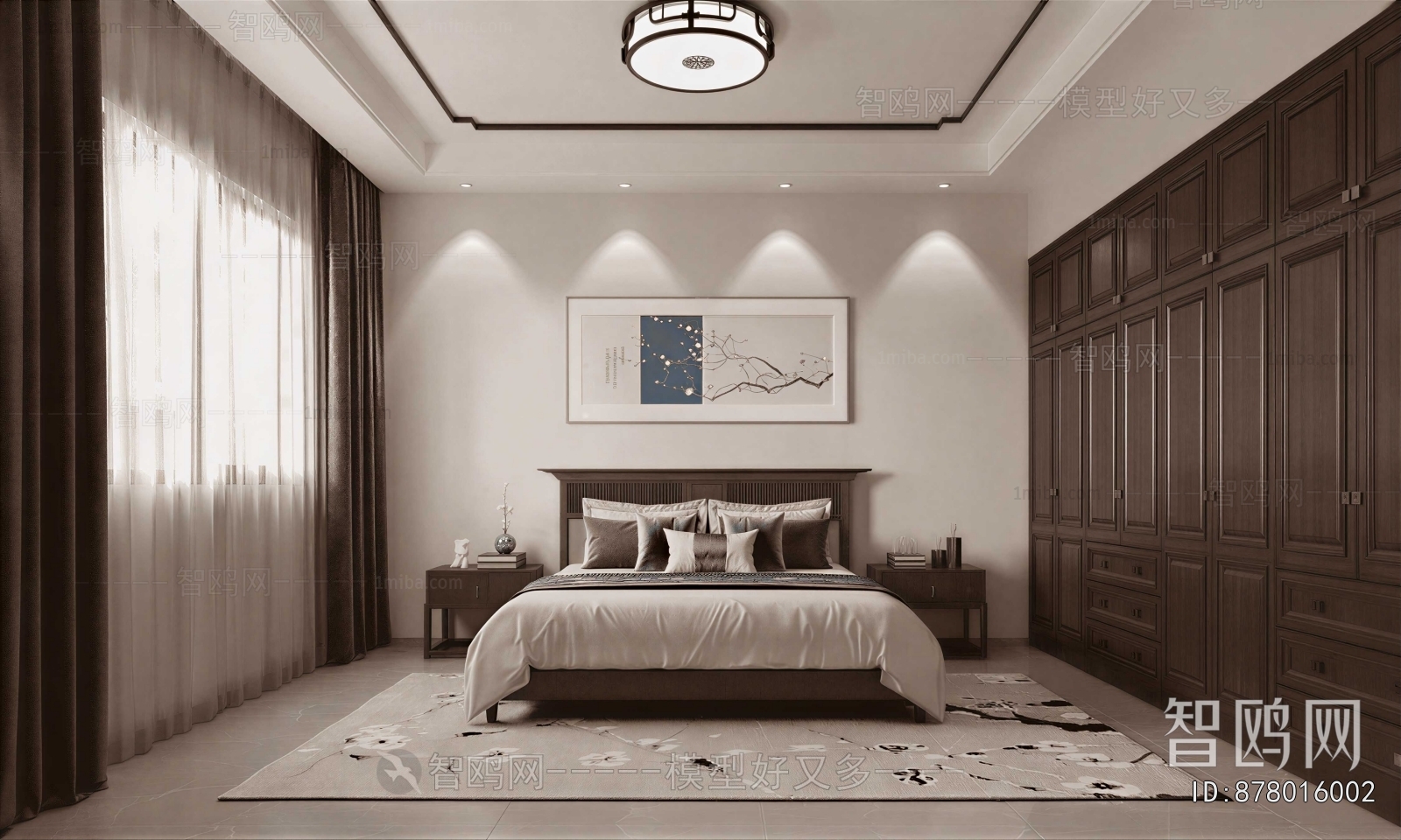 New Chinese Style Bedroom