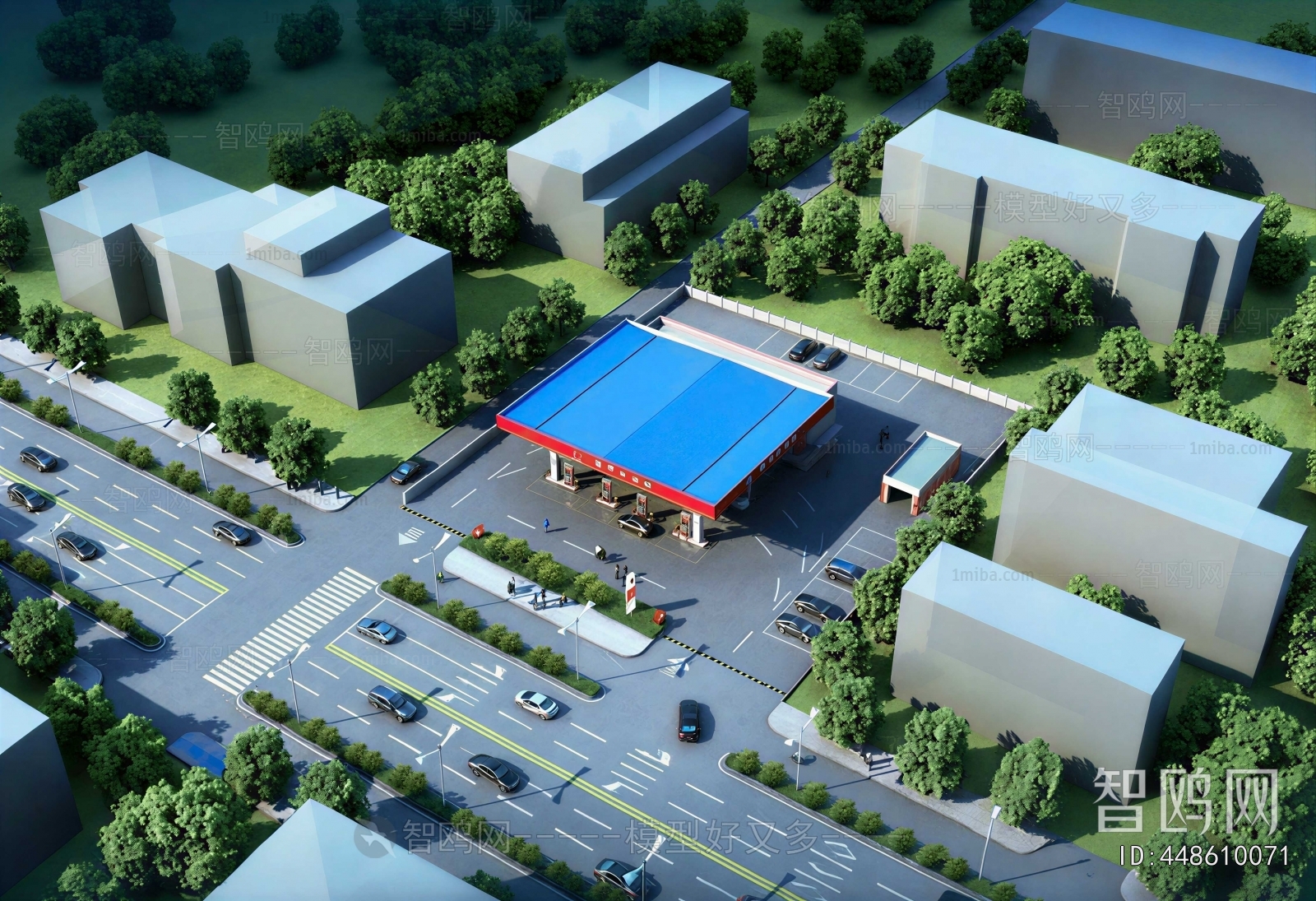 Modern Architectural Bird's-eye View Planning