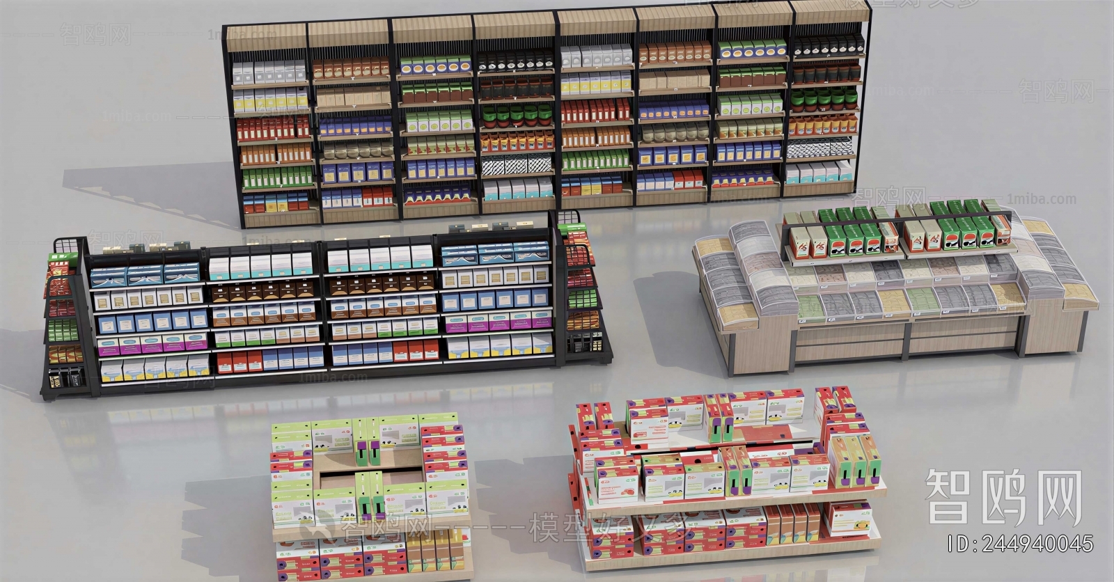 Modern Supermarket Shelf