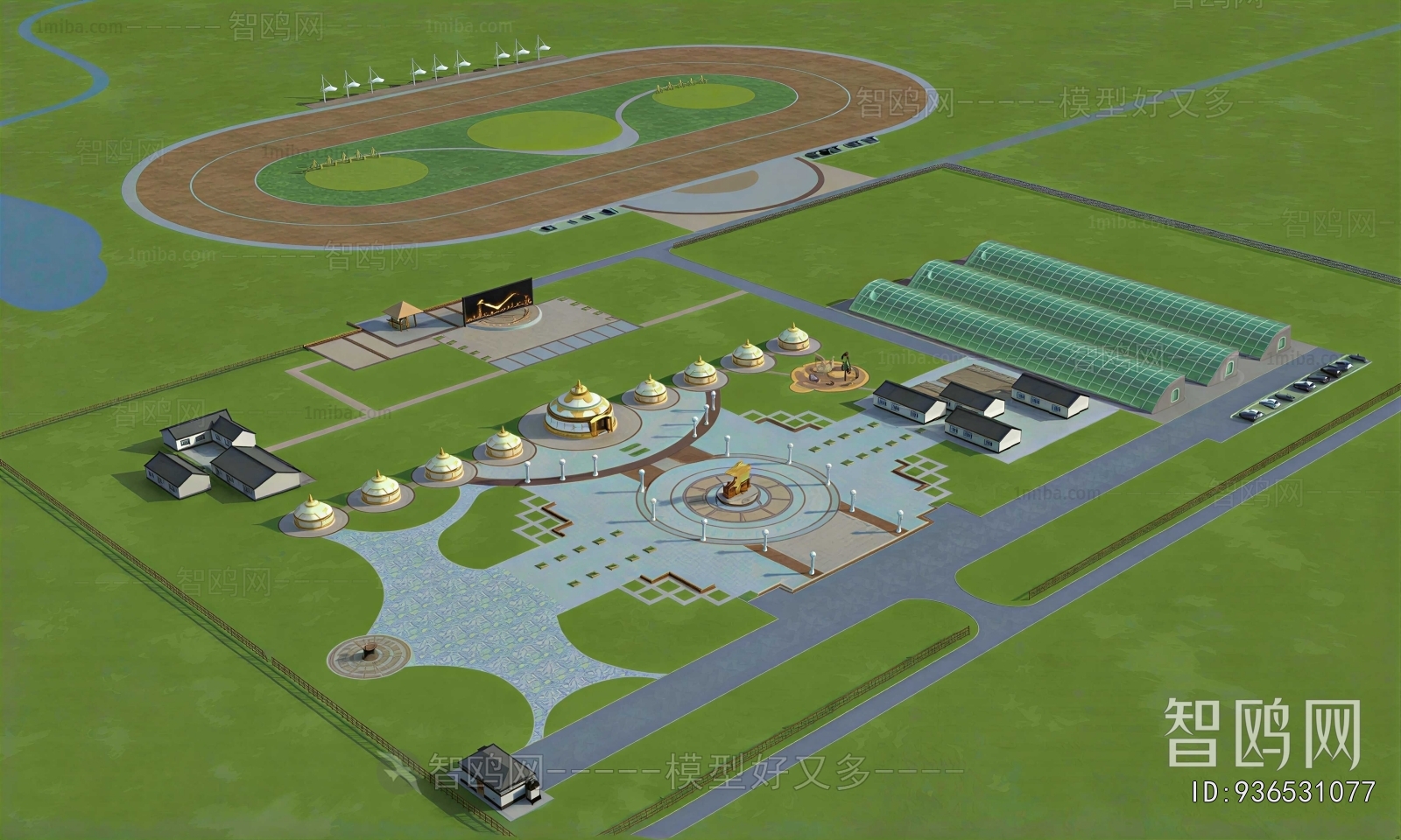 Modern Architectural Bird's-eye View Planning