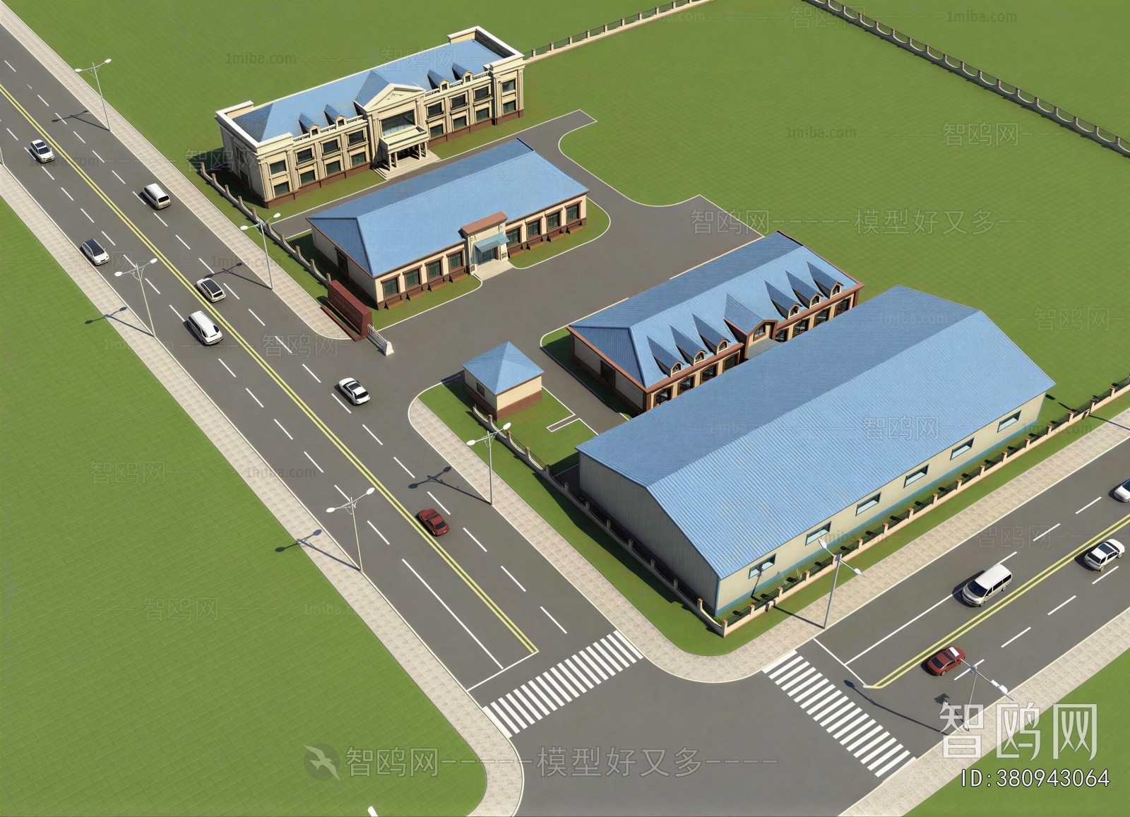 Modern Architectural Bird's-eye View Planning