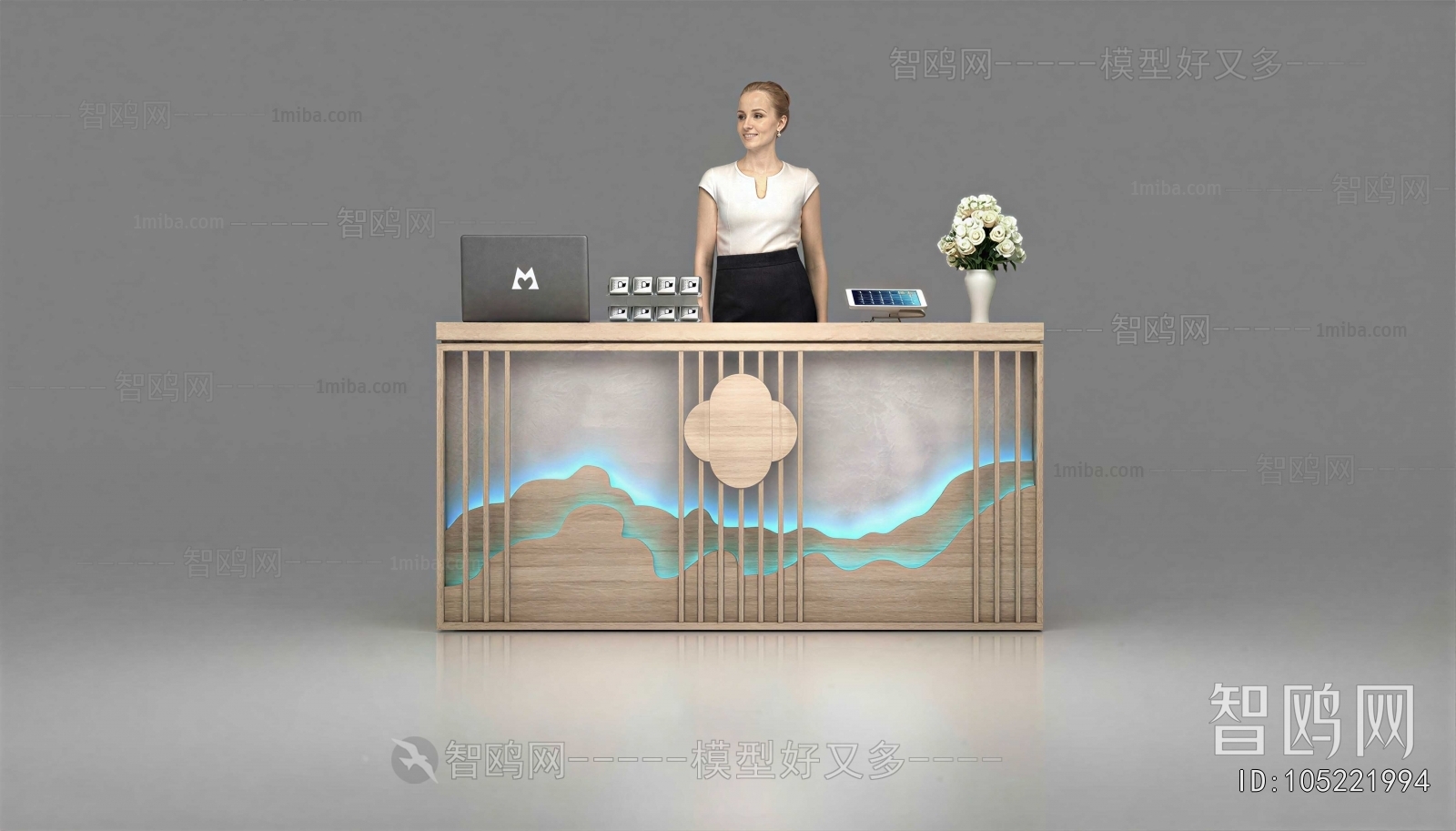 New Chinese Style Reception Desk