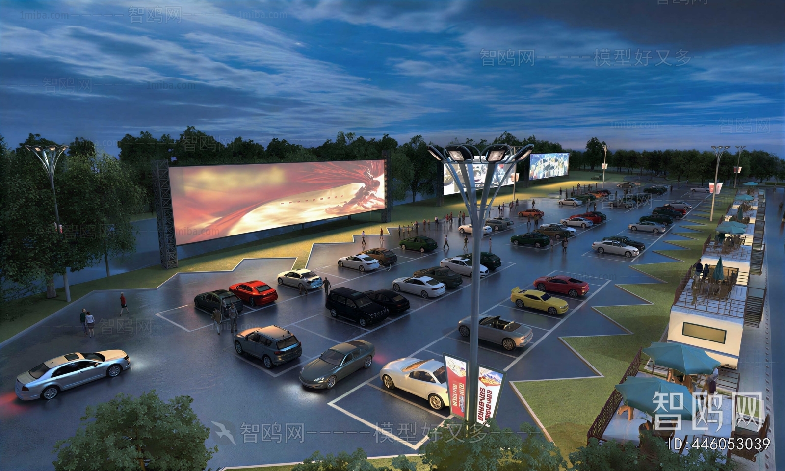 Modern Outdoor Parking Lot