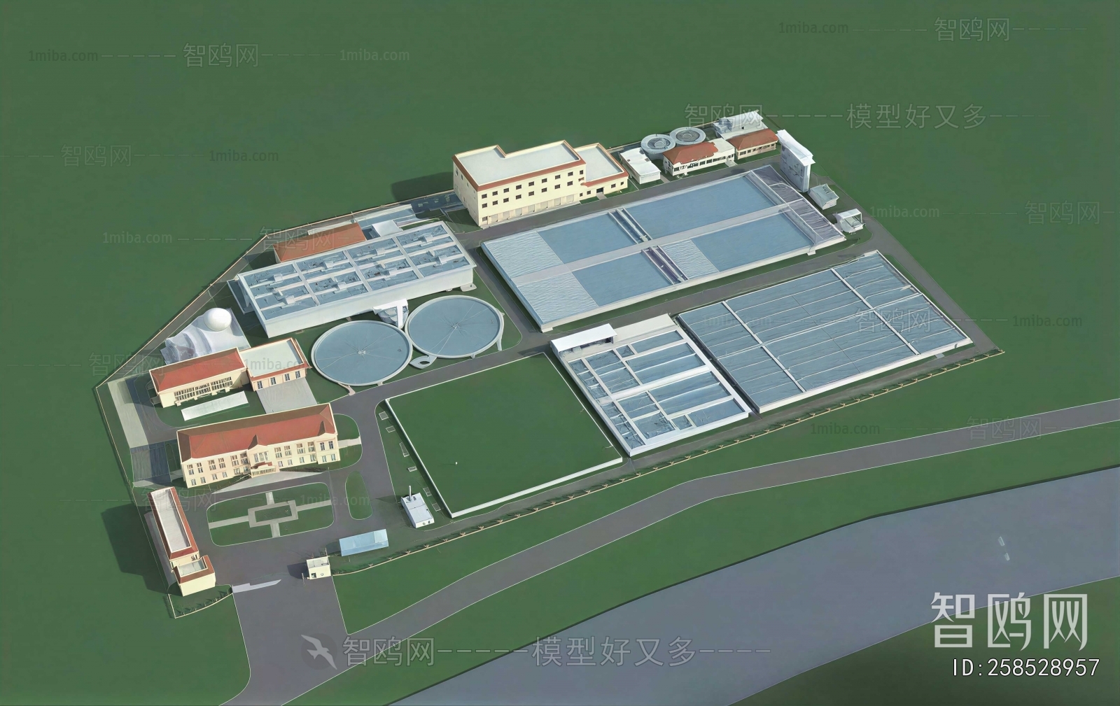 Modern Architectural Bird's-eye View Planning