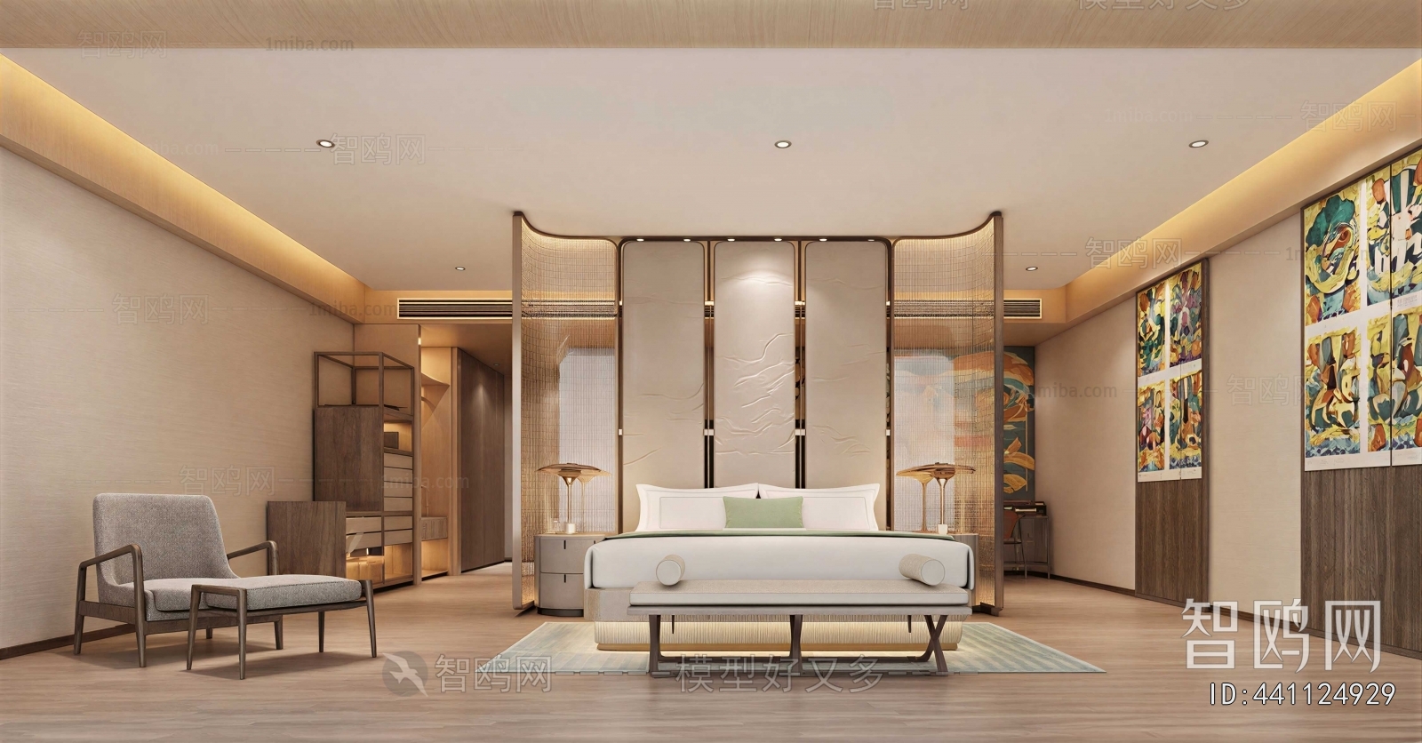 New Chinese Style Bedroom