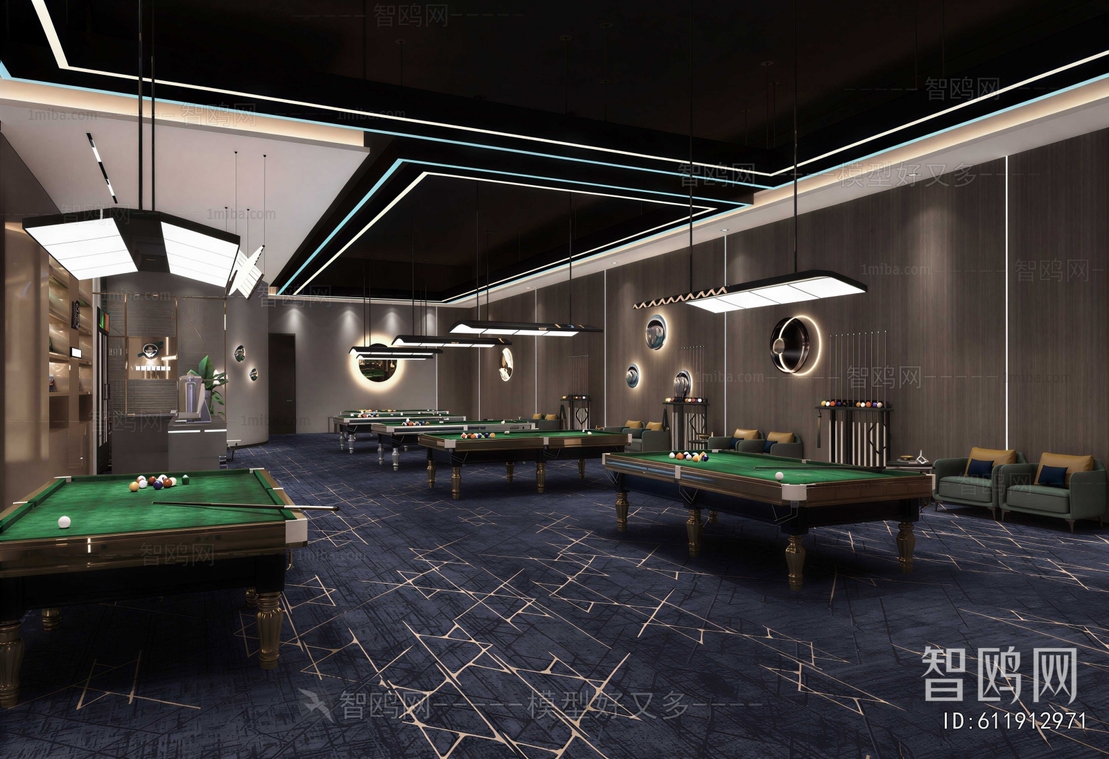 Modern Billiard Room