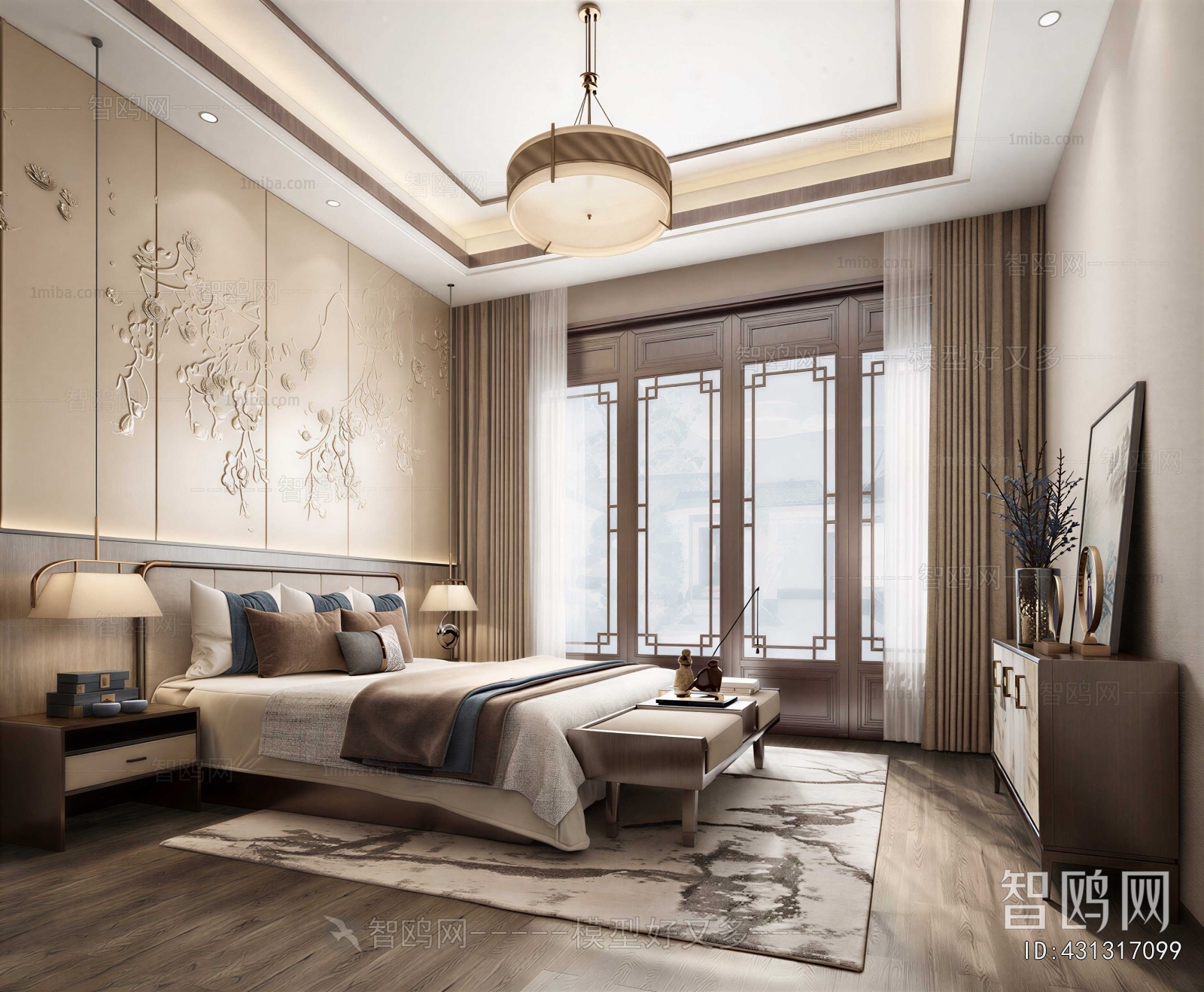 New Chinese Style Bedroom