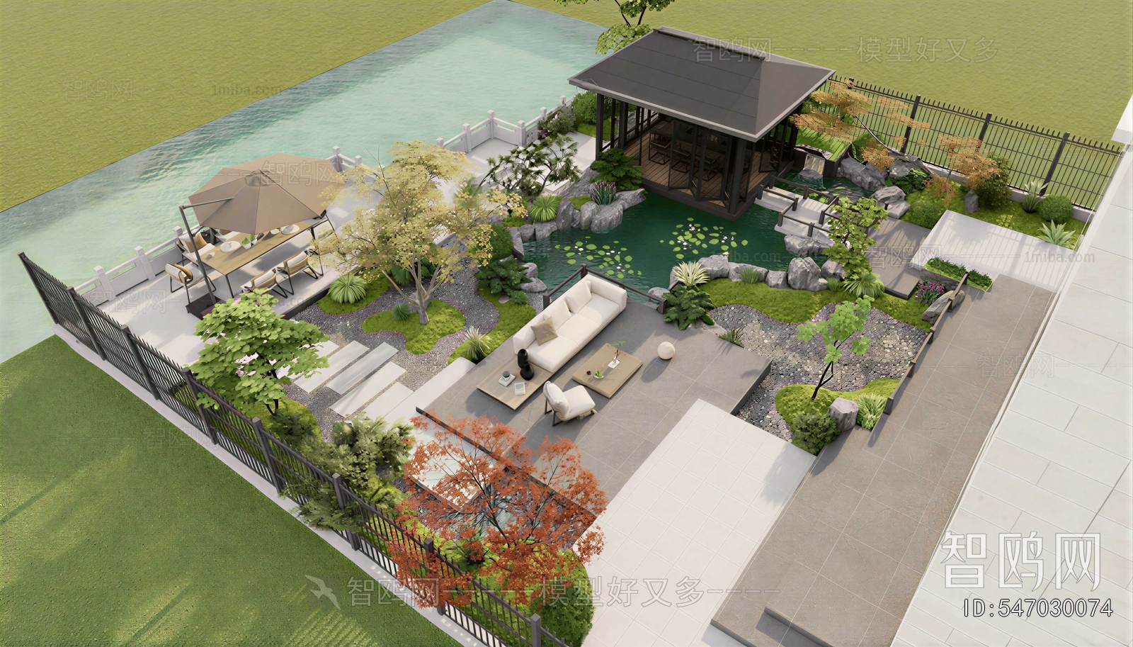 New Chinese Style Courtyard/landscape