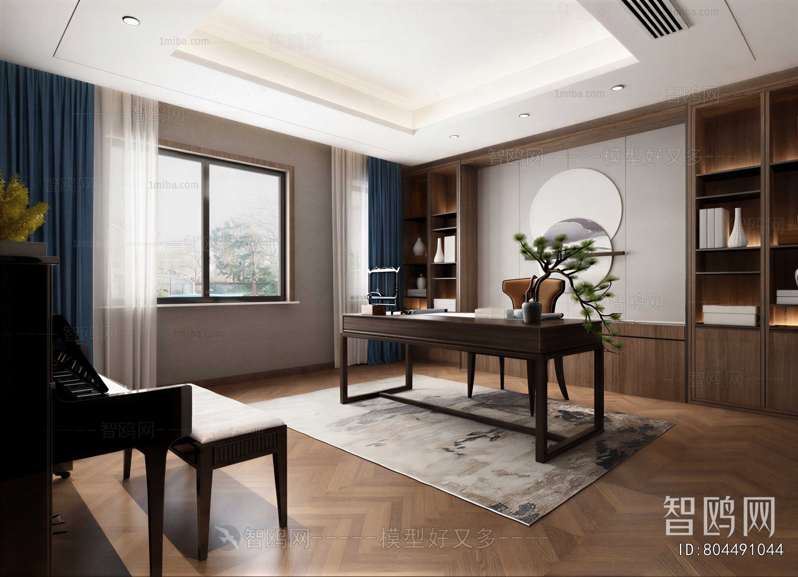 New Chinese Style Study Space