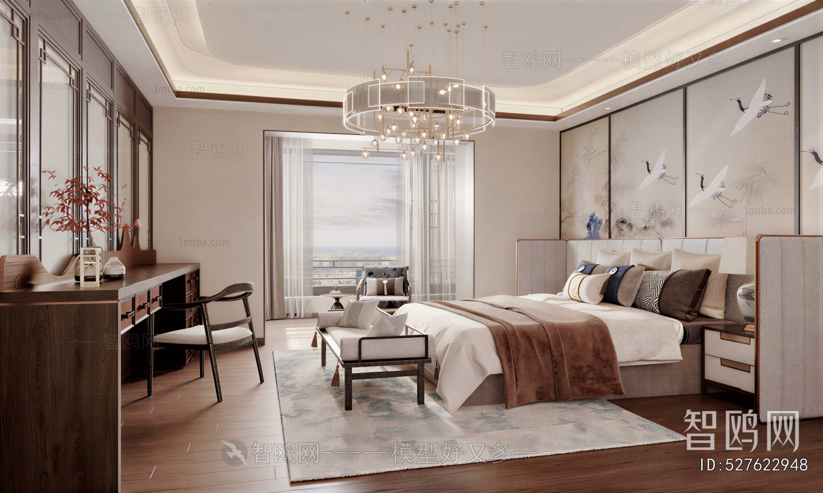 New Chinese Style Bedroom