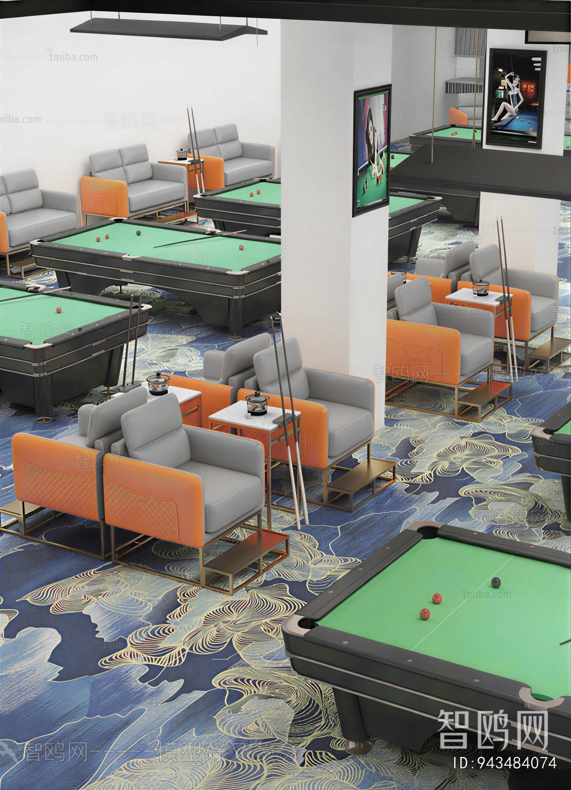 Modern Billiard Room