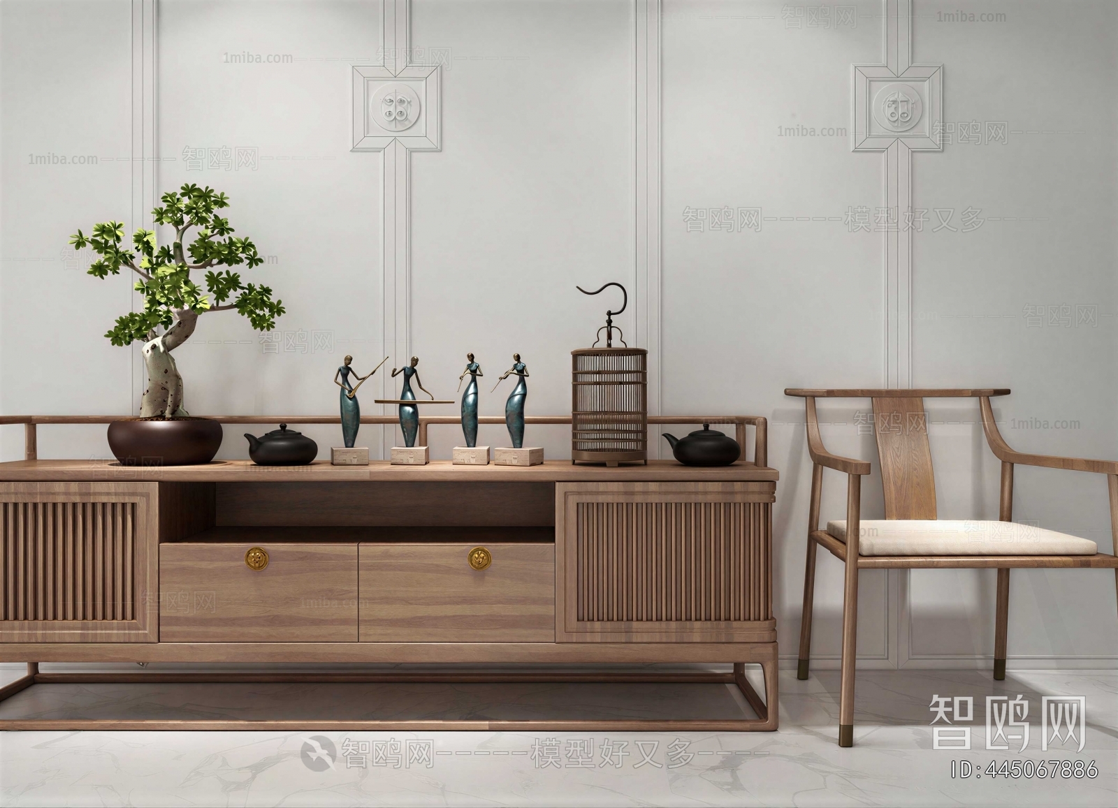 New Chinese Style TV Cabinet