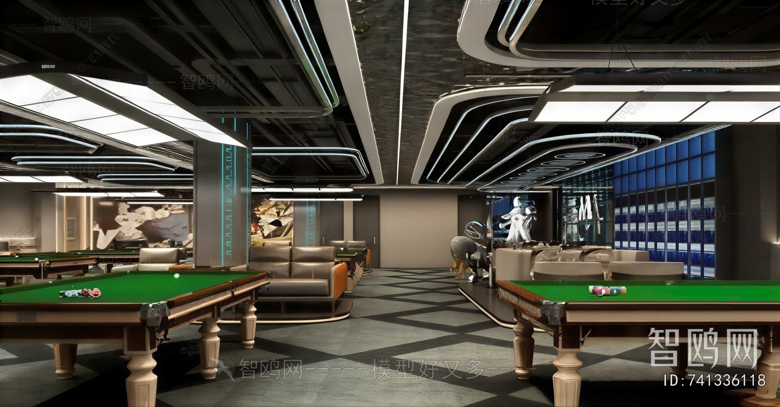 Modern Billiard Room